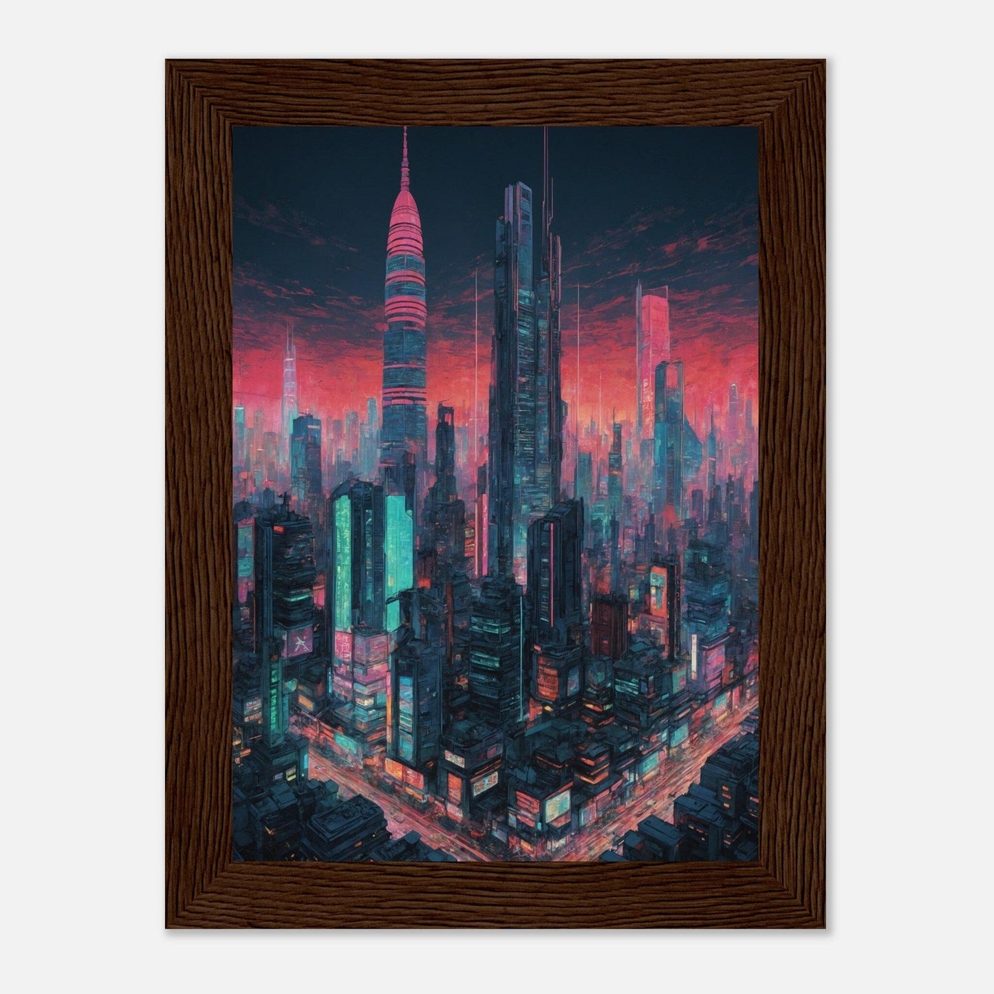 Premium Matte Paper Wooden Framed Poster - Exklusive Kunst in stilvollen Holzrahmen Print Material Modern Masterpieces 13x18 cm / 5x7″ Dark wood frame 