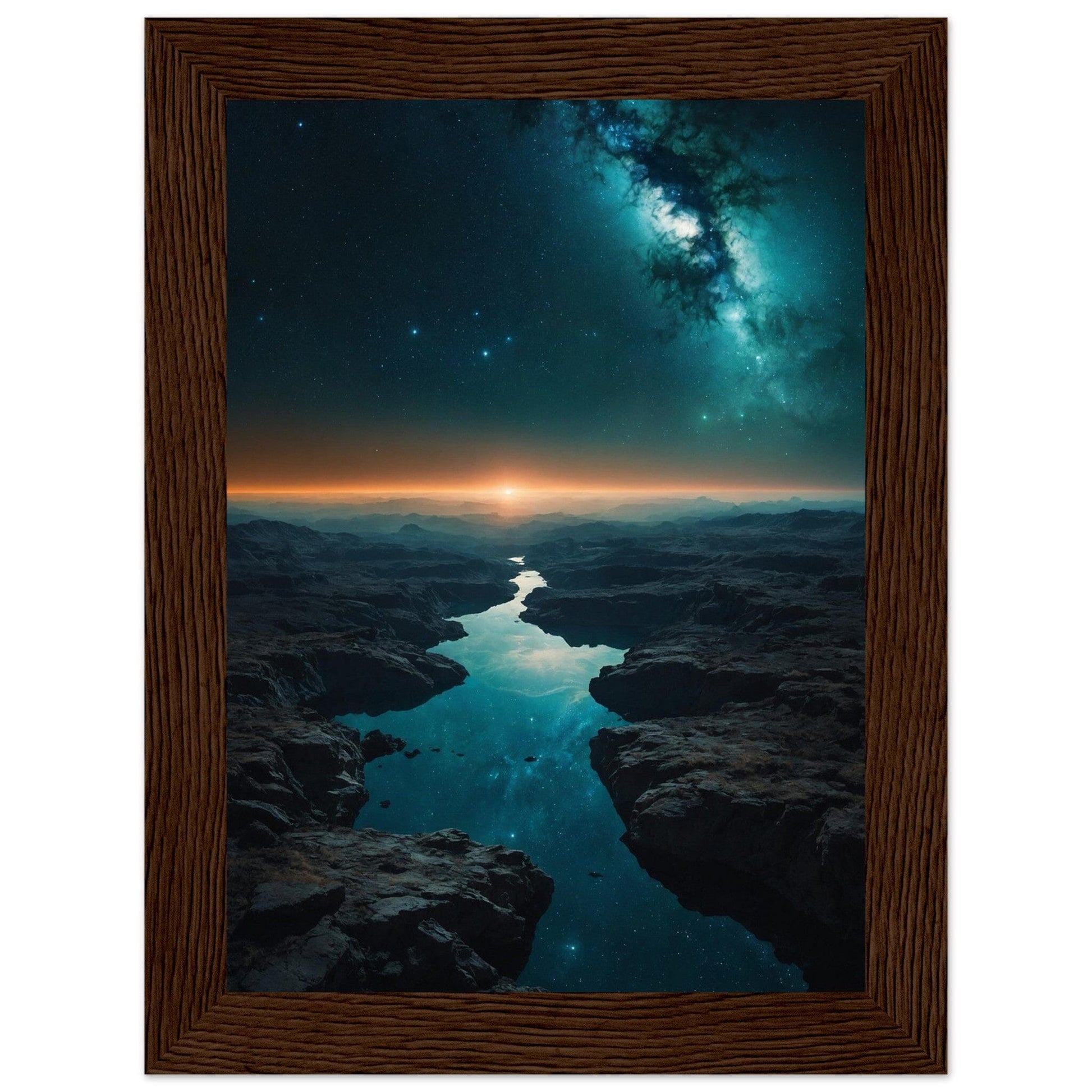 Premium Matte Paper Wooden Framed Poster - Exklusive Kunst in stilvollen Holzrahmen Print Material Modern Masterpieces 13x18 cm / 5x7″ Dark wood frame 