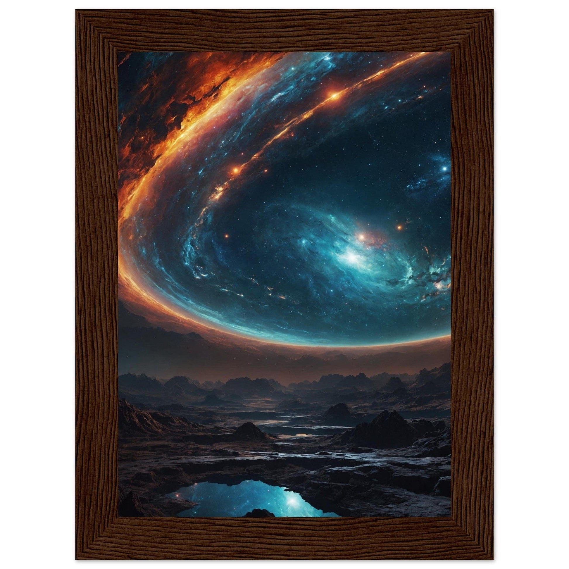 Premium Matte Paper Wooden Framed Poster - Exklusive Kunst in stilvollen Holzrahmen Print Material Modern Masterpieces 13x18 cm / 5x7″ Dark wood frame 