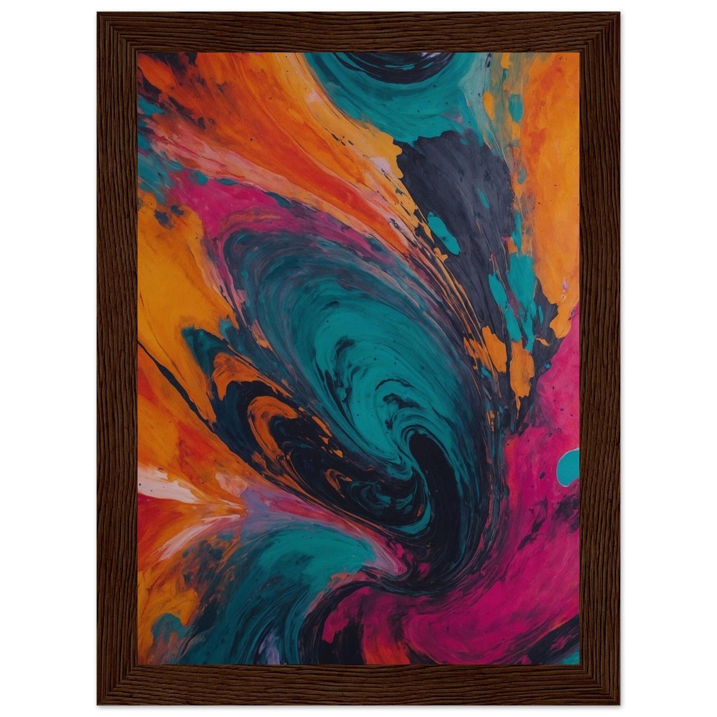 Premium Matte Paper Wooden Framed Poster - Exklusive Kunst in stilvollen Holzrahmen Print Material Modern Masterpieces 13x18 cm / 5x7″ Dark wood frame 