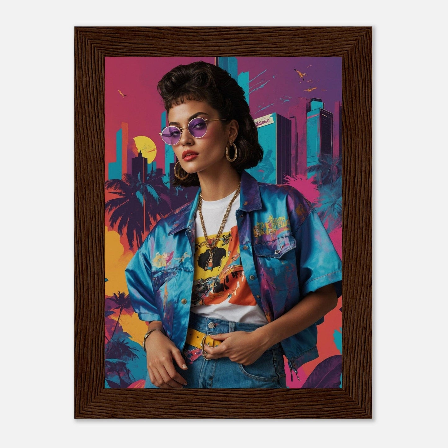 Premium Matte Paper Wooden Framed Poster - Exklusive Kunst in stilvollen Holzrahmen Print Material Modern Masterpieces 13x18 cm / 5x7″ Dark wood frame 