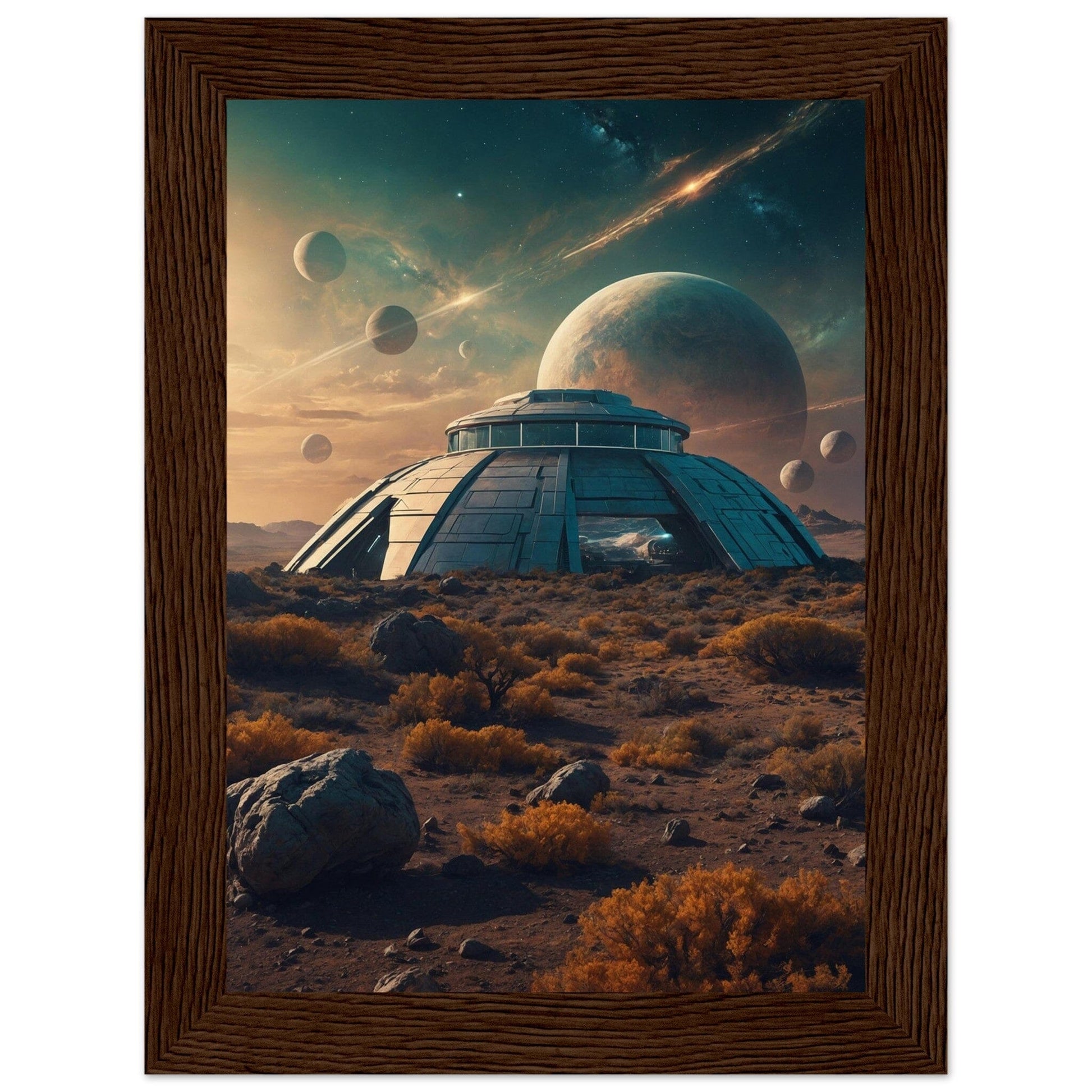 Premium Matte Paper Wooden Framed Poster - Exklusive Kunst in stilvollen Holzrahmen Print Material Modern Masterpieces 13x18 cm / 5x7″ Dark wood frame 