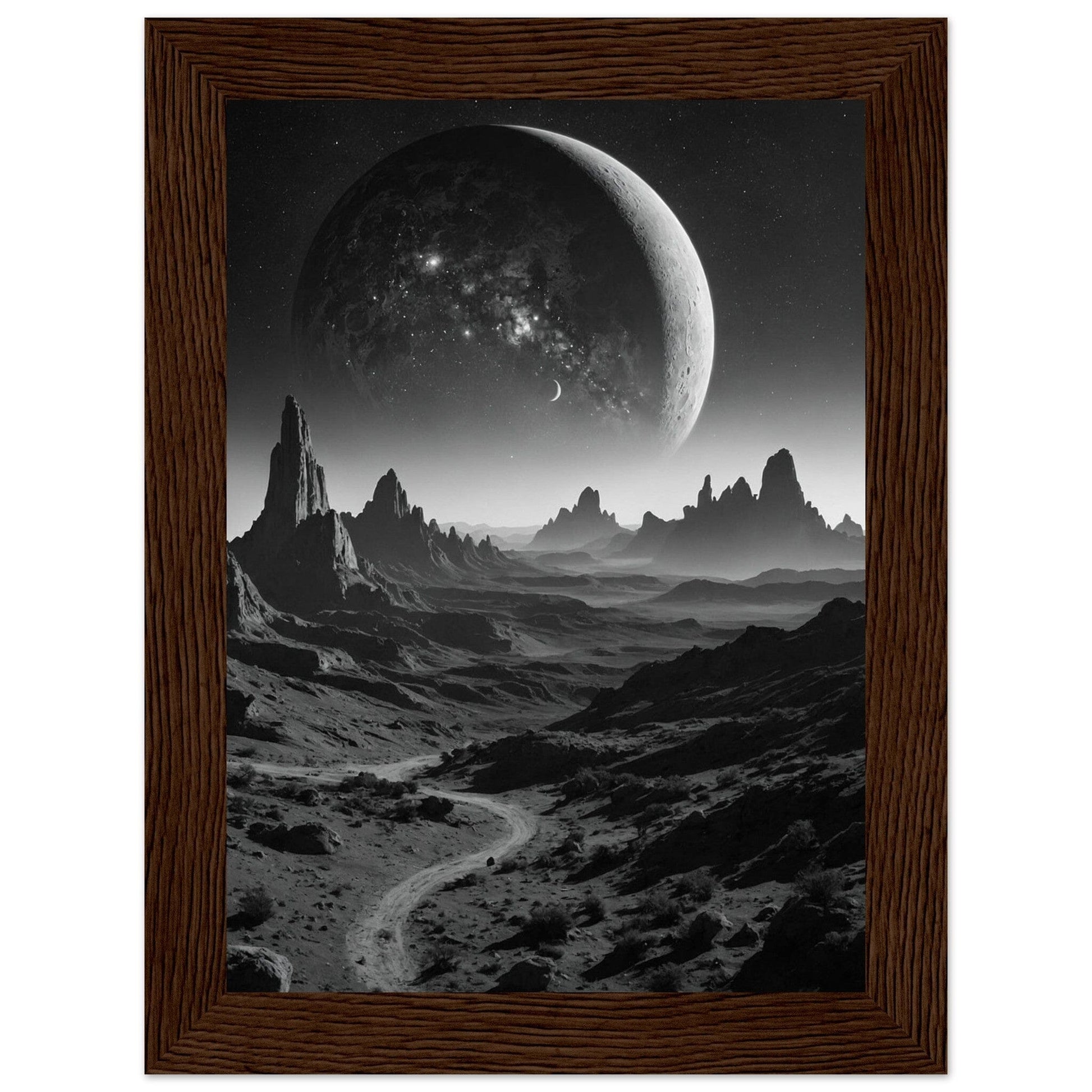Premium Matte Paper Wooden Framed Poster - Exklusive Kunst in stilvollen Holzrahmen Print Material Modern Masterpieces 13x18 cm / 5x7″ Dark wood frame 