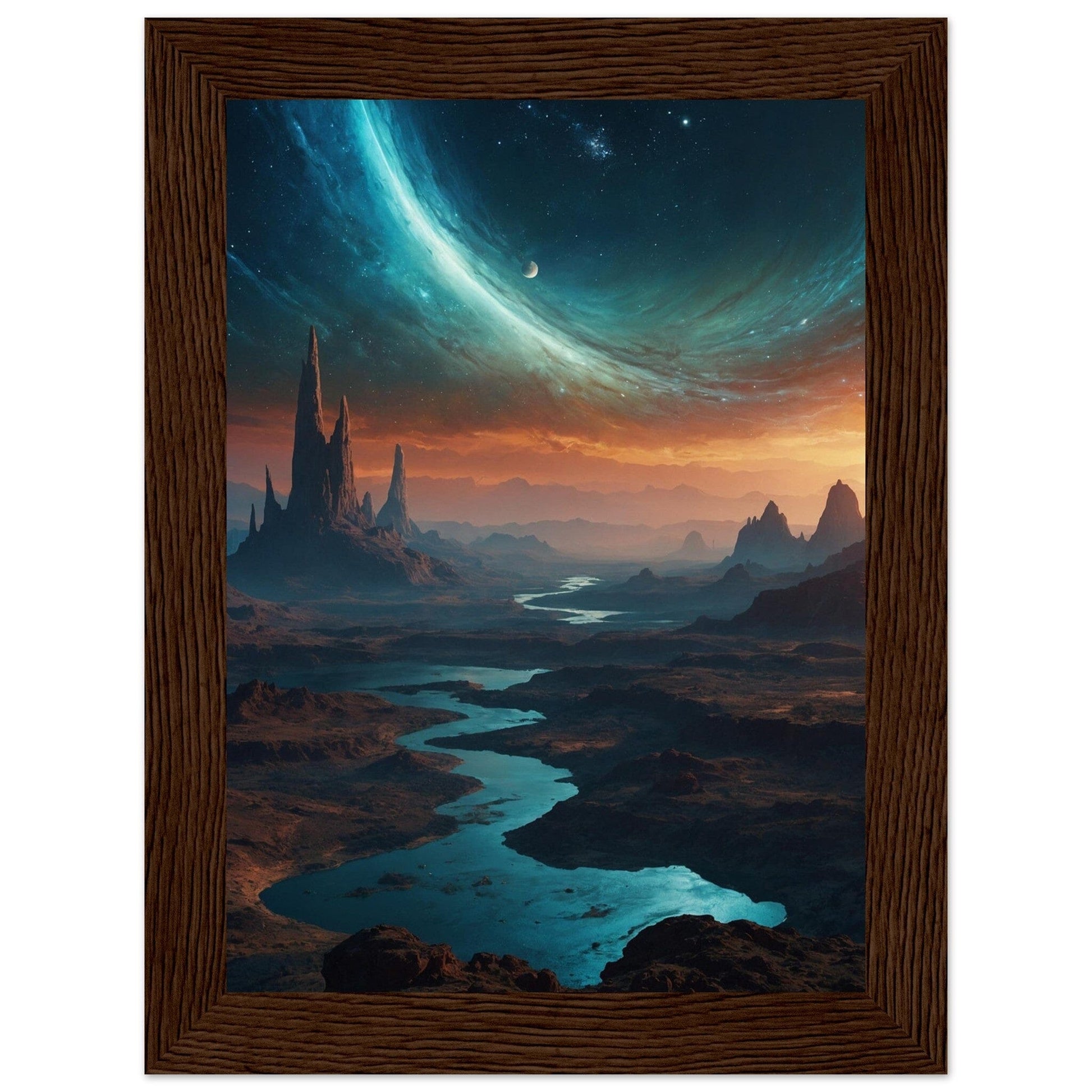 Premium Matte Paper Wooden Framed Poster - Exklusive Kunst in stilvollen Holzrahmen Print Material Modern Masterpieces 13x18 cm / 5x7″ Dark wood frame 