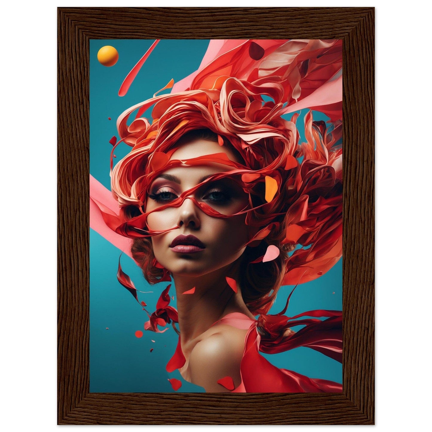 Premium Matte Paper Wooden Framed Poster - Exklusive Kunst in stilvollen Holzrahmen Print Material Modern Masterpieces 13x18 cm / 5x7″ Dark wood frame 