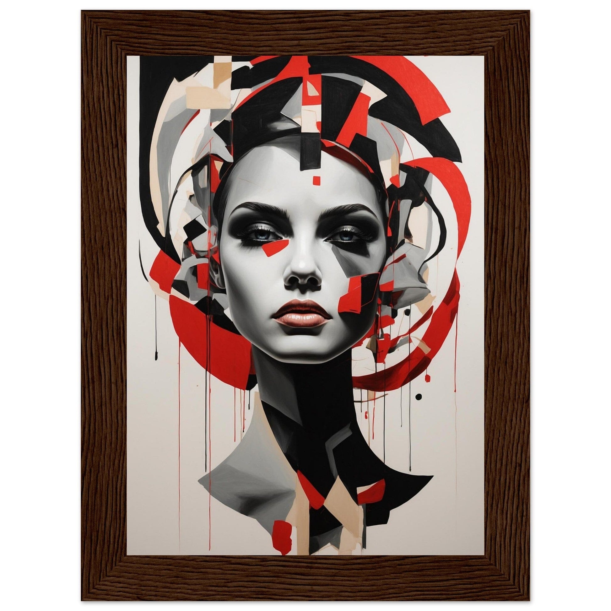 Premium Matte Paper Wooden Framed Poster - Exklusive Kunst in stilvollen Holzrahmen Print Material Modern Masterpieces 13x18 cm / 5x7″ Dark wood frame 