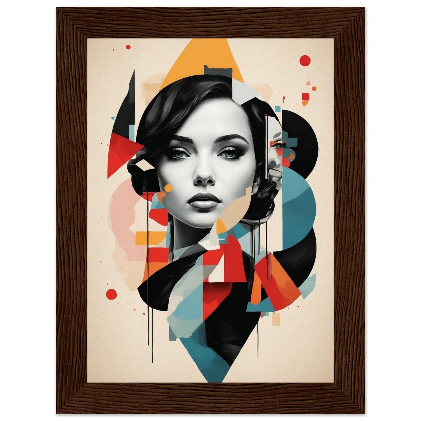 Premium Matte Paper Wooden Framed Poster - Exklusive Kunst in stilvollen Holzrahmen Print Material Modern Masterpieces 13x18 cm / 5x7″ Dark wood frame 
