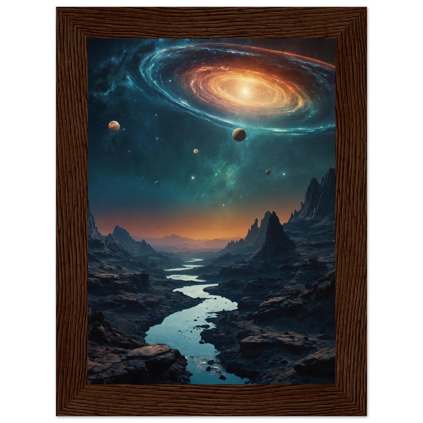 Premium Matte Paper Wooden Framed Poster - Exklusive Kunst in stilvollen Holzrahmen Print Material Modern Masterpieces 13x18 cm / 5x7″ Dark wood frame 