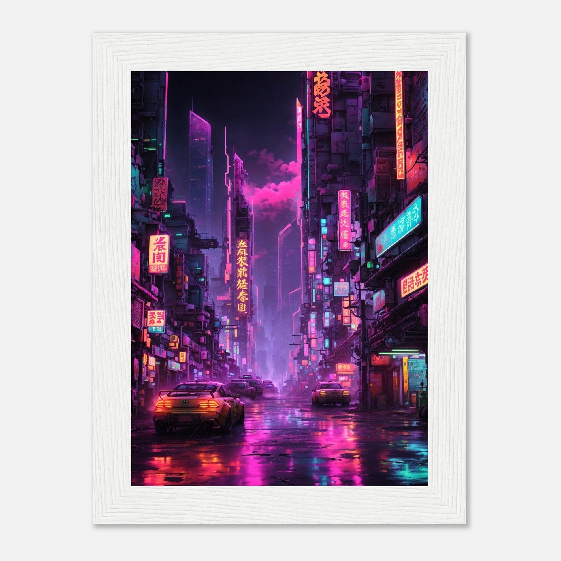 Premium Matte Paper Wooden Framed Poster - Exklusive Kunst in stilvollen Holzrahmen Print Material Modern Masterpieces 13x18 cm / 5x7″ White frame 