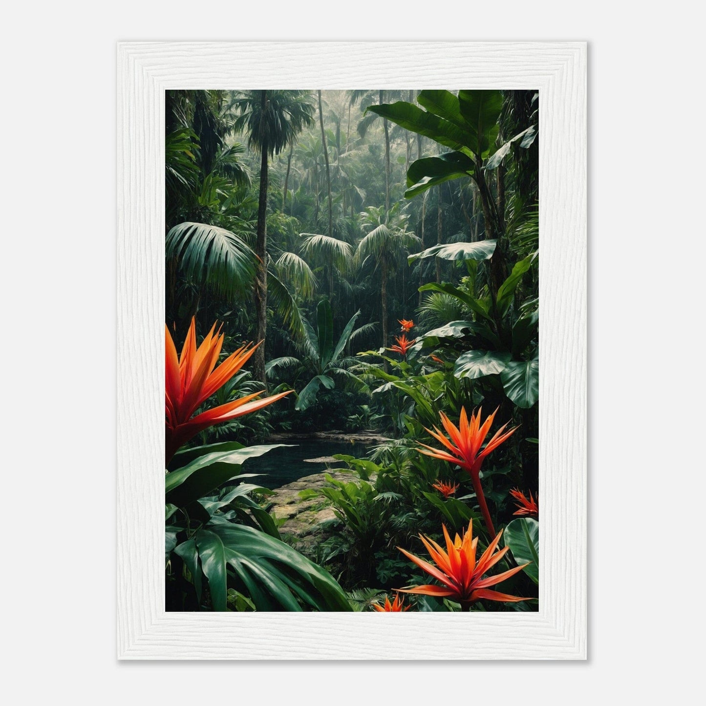 Premium Matte Paper Wooden Framed Poster - Exklusive Kunst in stilvollen Holzrahmen Print Material Modern Masterpieces 13x18 cm / 5x7″ White frame 