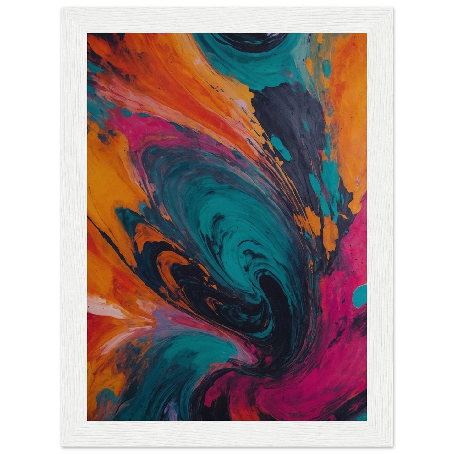 Premium Matte Paper Wooden Framed Poster - Exklusive Kunst in stilvollen Holzrahmen Print Material Modern Masterpieces 13x18 cm / 5x7″ White frame 