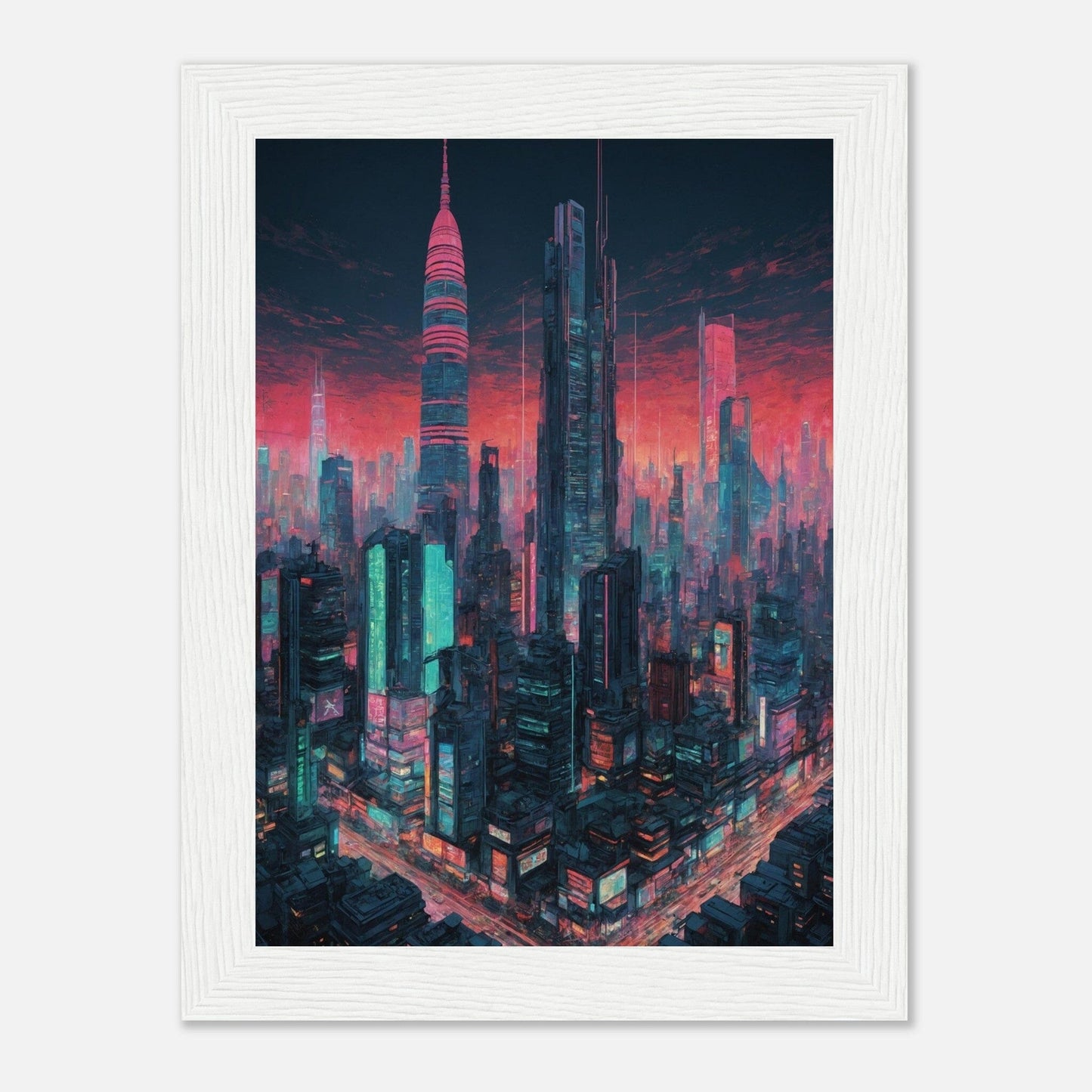 Premium Matte Paper Wooden Framed Poster - Exklusive Kunst in stilvollen Holzrahmen Print Material Modern Masterpieces 13x18 cm / 5x7″ White frame 
