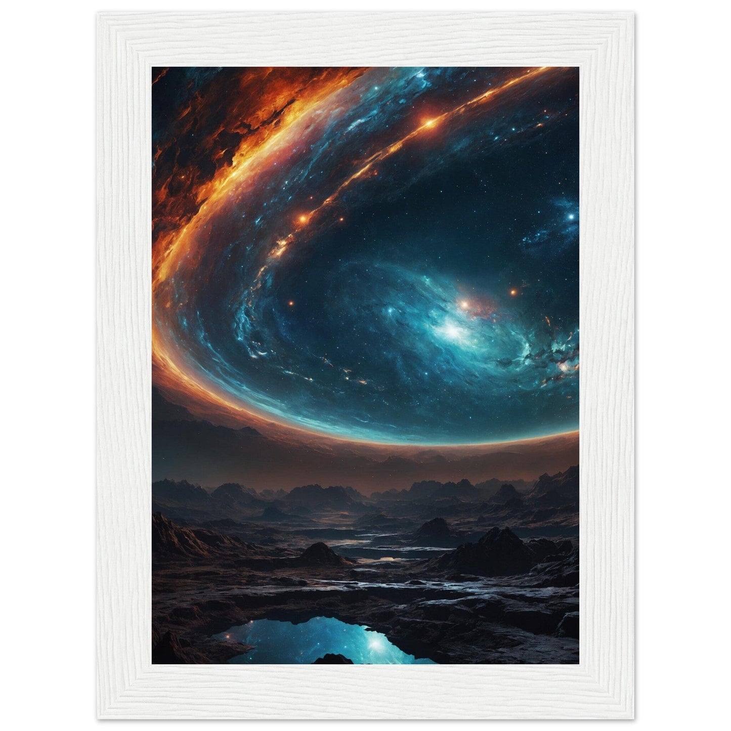 Premium Matte Paper Wooden Framed Poster - Exklusive Kunst in stilvollen Holzrahmen Print Material Modern Masterpieces 13x18 cm / 5x7″ White frame 