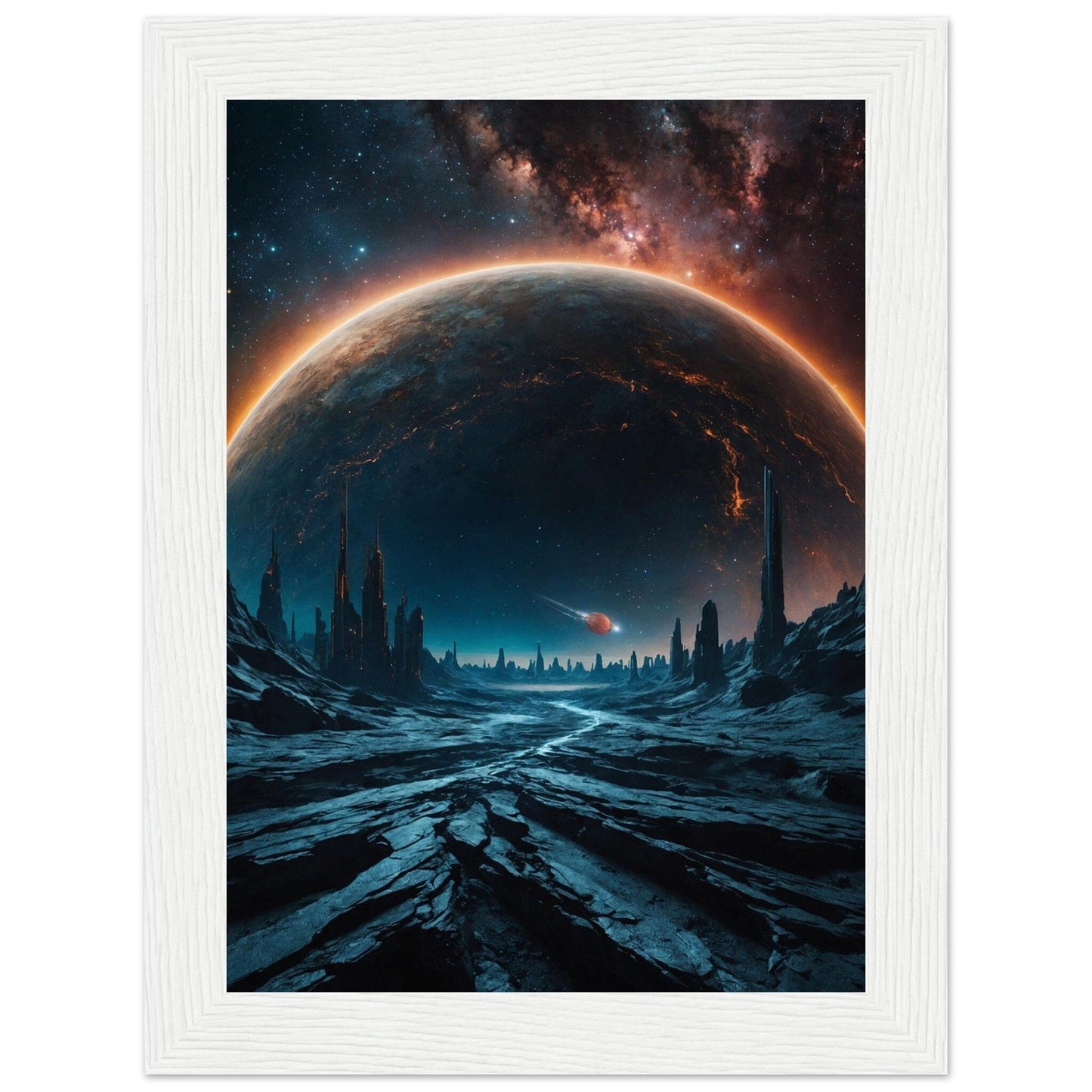 Premium Matte Paper Wooden Framed Poster - Exklusive Kunst in stilvollen Holzrahmen Print Material Modern Masterpieces 13x18 cm / 5x7″ White frame 