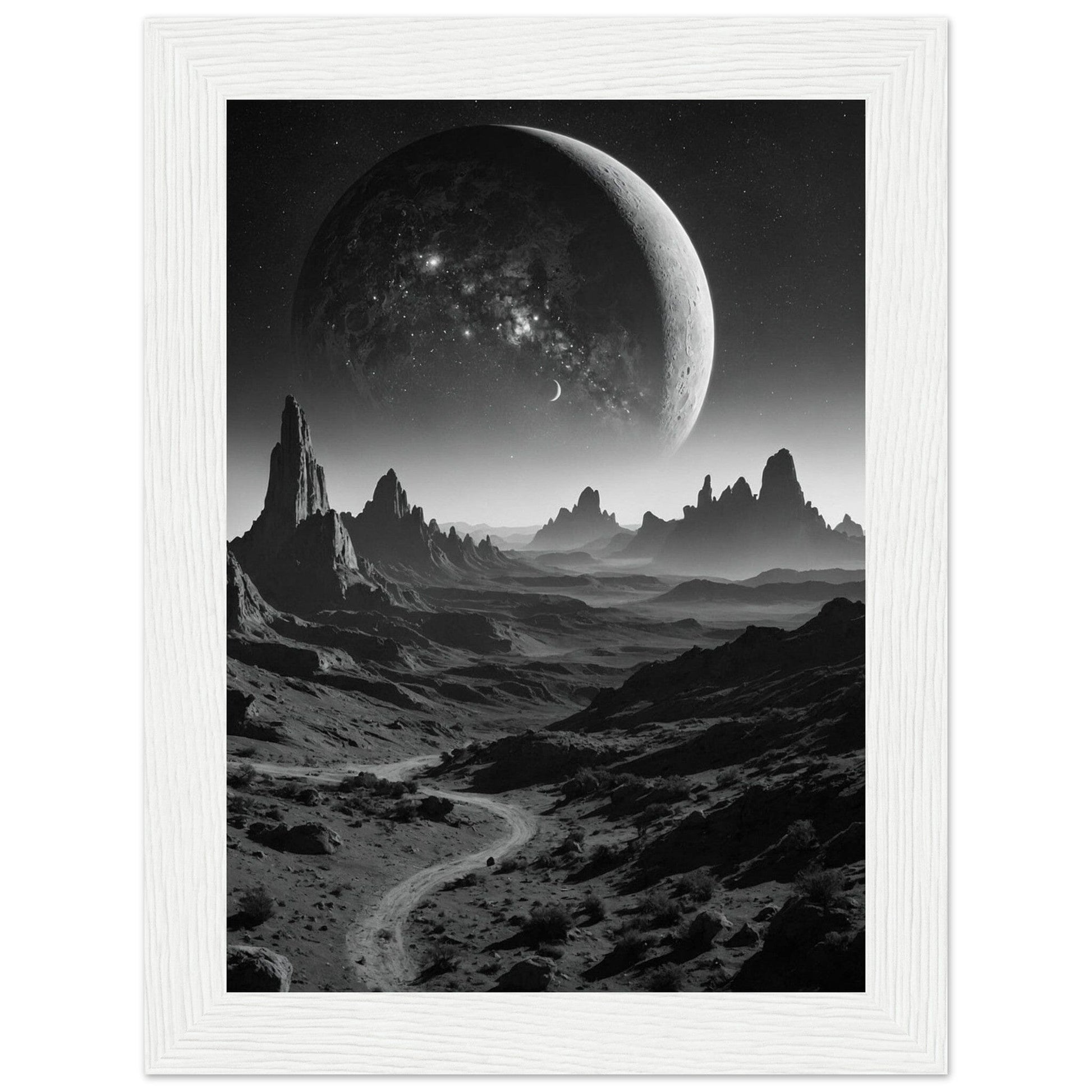 Premium Matte Paper Wooden Framed Poster - Exklusive Kunst in stilvollen Holzrahmen Print Material Modern Masterpieces 13x18 cm / 5x7″ White frame 