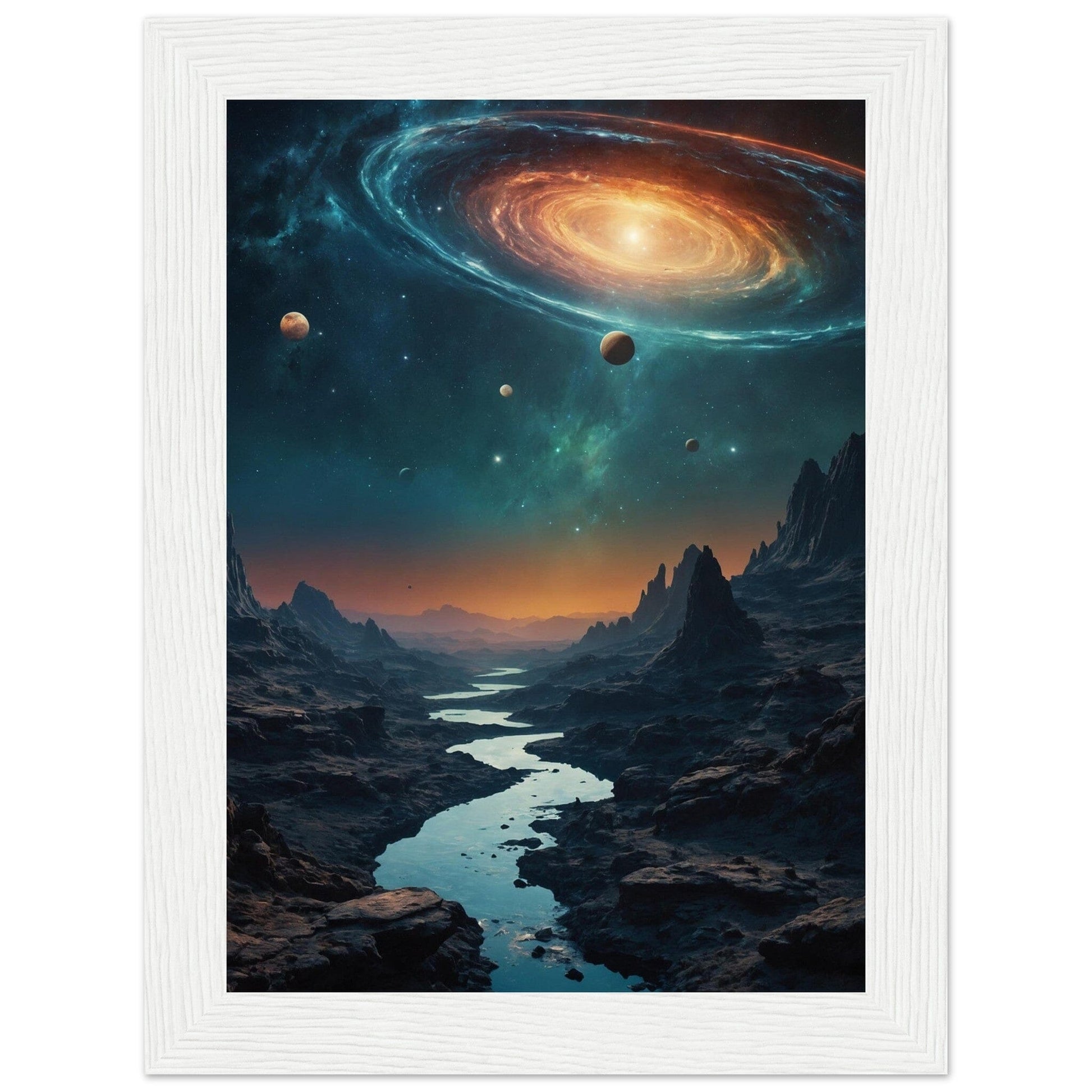 Premium Matte Paper Wooden Framed Poster - Exklusive Kunst in stilvollen Holzrahmen Print Material Modern Masterpieces 13x18 cm / 5x7″ White frame 