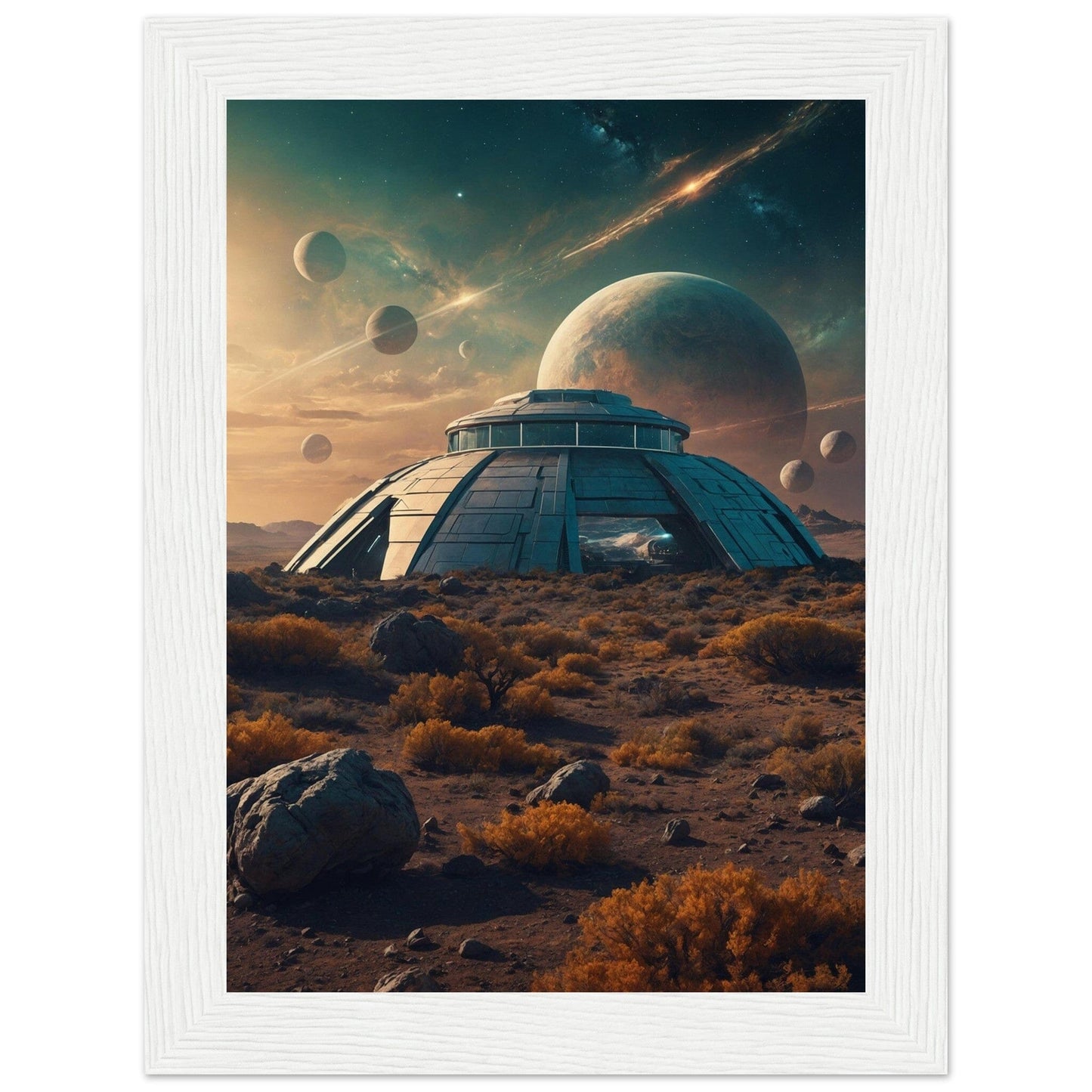 Premium Matte Paper Wooden Framed Poster - Exklusive Kunst in stilvollen Holzrahmen Print Material Modern Masterpieces 13x18 cm / 5x7″ White frame 