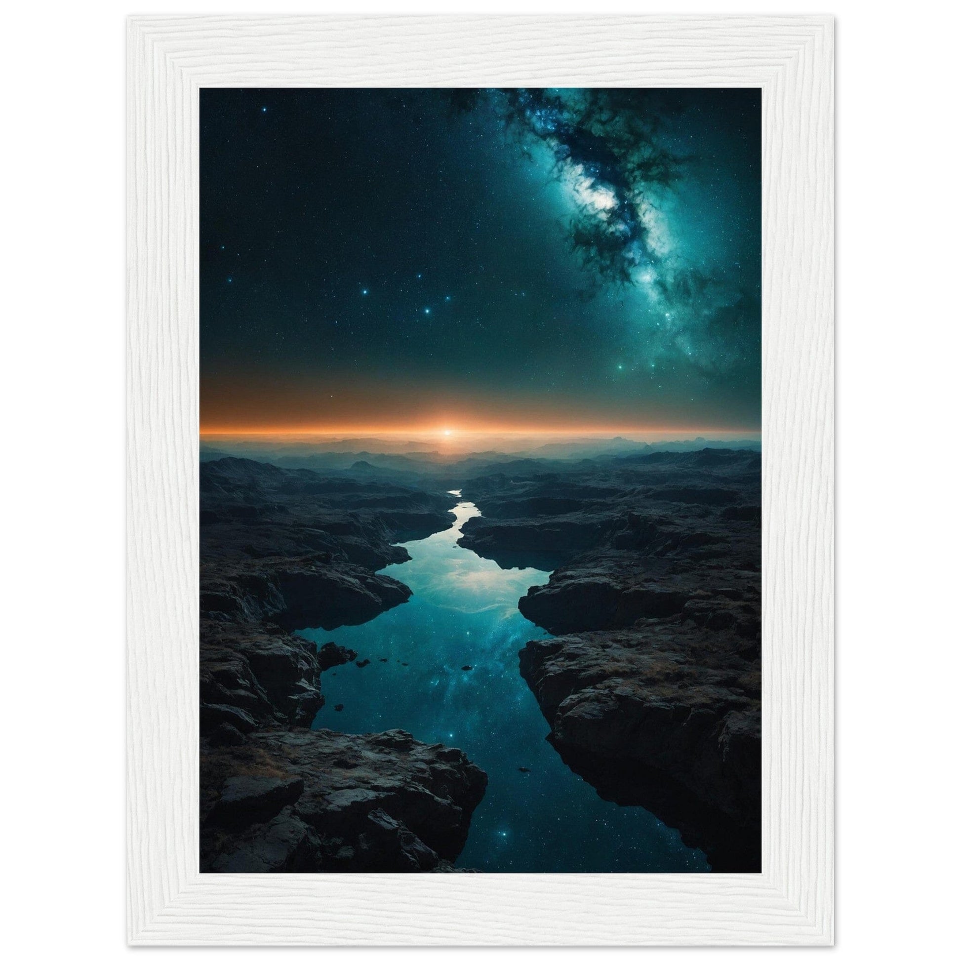 Premium Matte Paper Wooden Framed Poster - Exklusive Kunst in stilvollen Holzrahmen Print Material Modern Masterpieces 13x18 cm / 5x7″ White frame 