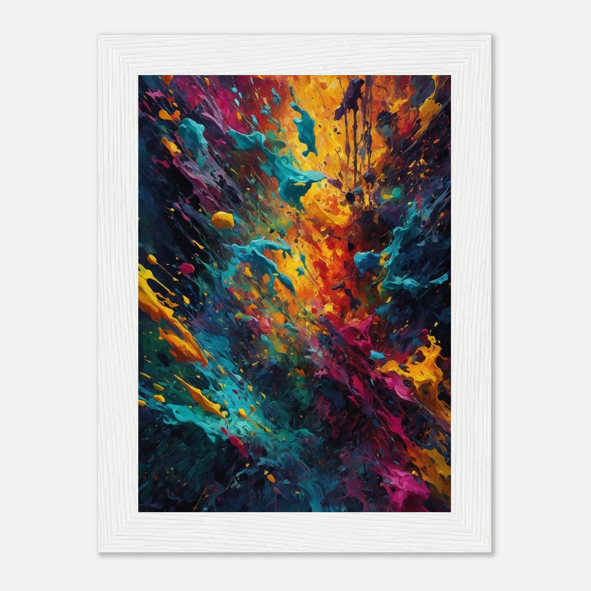Premium Matte Paper Wooden Framed Poster - Exklusive Kunst in stilvollen Holzrahmen Print Material Modern Masterpieces 13x18 cm / 5x7″ White frame 