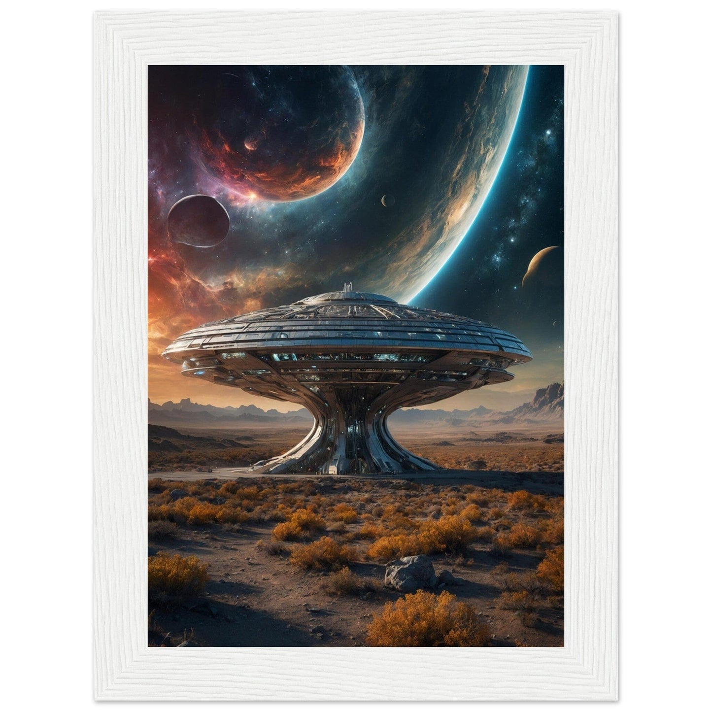 Premium Matte Paper Wooden Framed Poster - Exklusive Kunst in stilvollen Holzrahmen Print Material Modern Masterpieces 13x18 cm / 5x7″ White frame 