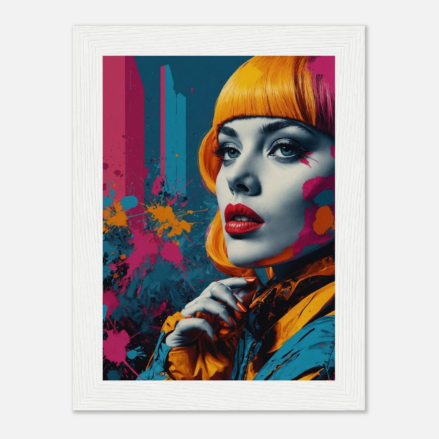 Premium Matte Paper Wooden Framed Poster - Exklusive Kunst in stilvollen Holzrahmen Print Material Modern Masterpieces 13x18 cm / 5x7″ White frame 