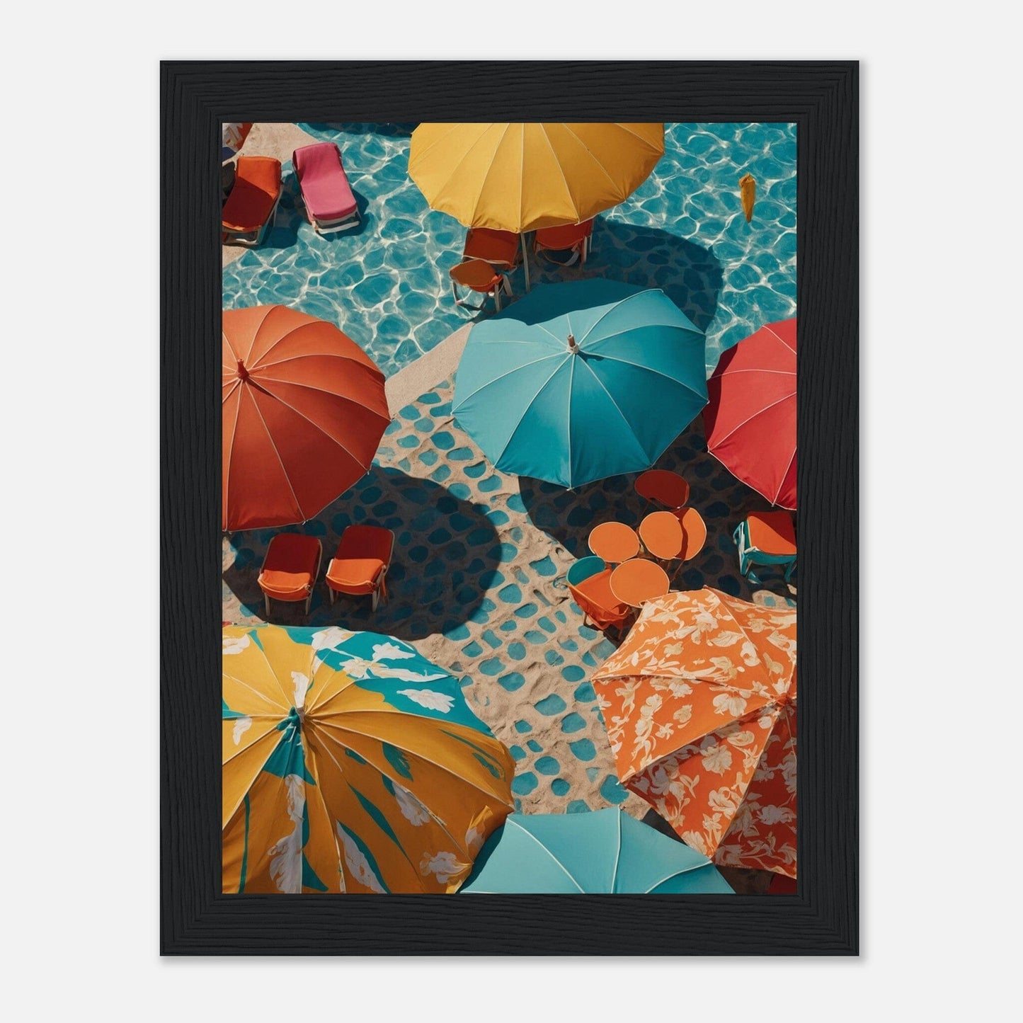 Premium Matte Paper Wooden Framed Poster - Exklusive Kunst in stilvollen Holzrahmen Print Material Modern Masterpieces 15x20 cm / 6x8″ Black frame 