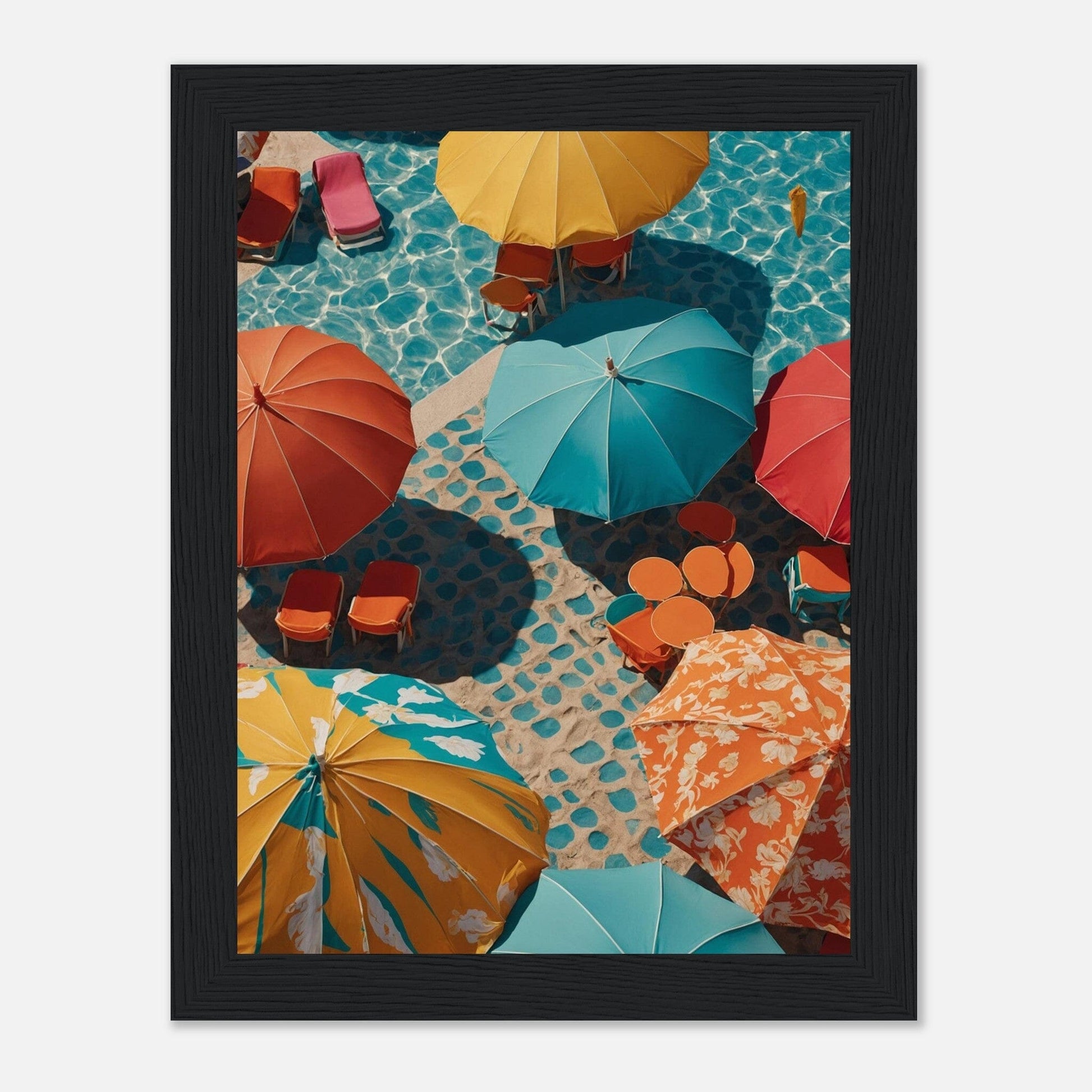 Premium Matte Paper Wooden Framed Poster - Exklusive Kunst in stilvollen Holzrahmen Print Material Modern Masterpieces 15x20 cm / 6x8″ Black frame 