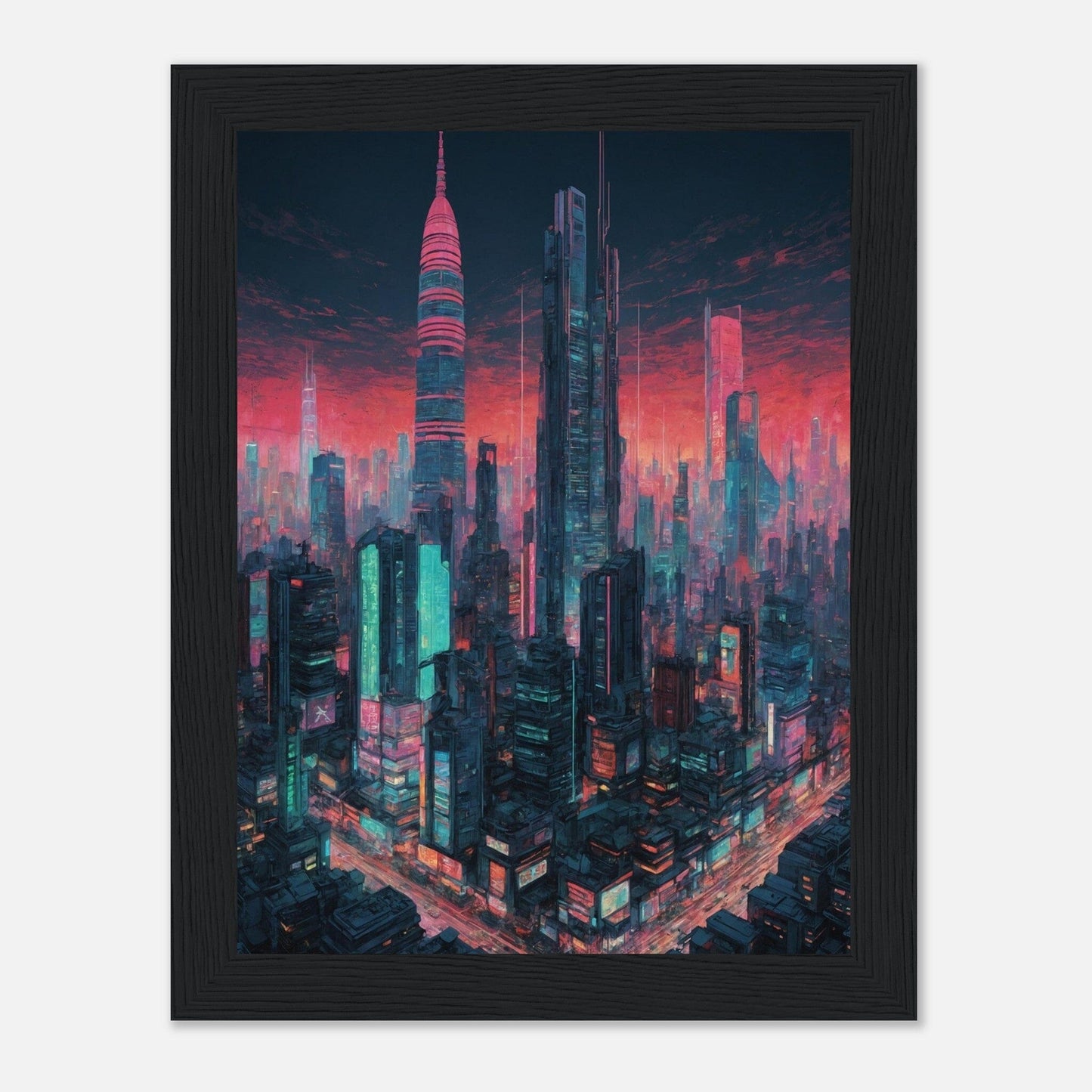Premium Matte Paper Wooden Framed Poster - Exklusive Kunst in stilvollen Holzrahmen Print Material Modern Masterpieces 15x20 cm / 6x8″ Black frame 