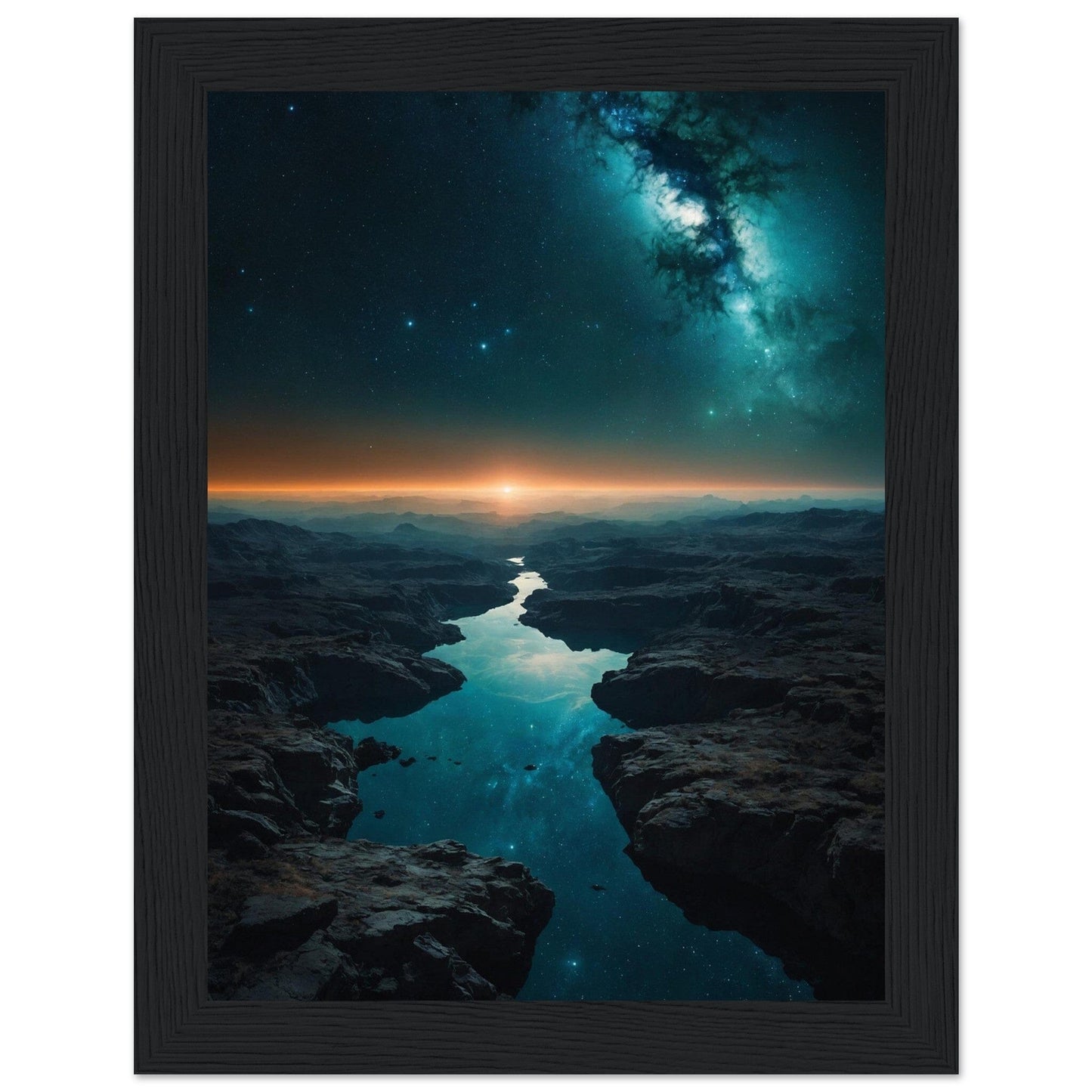 Premium Matte Paper Wooden Framed Poster - Exklusive Kunst in stilvollen Holzrahmen Print Material Modern Masterpieces 15x20 cm / 6x8″ Black frame 