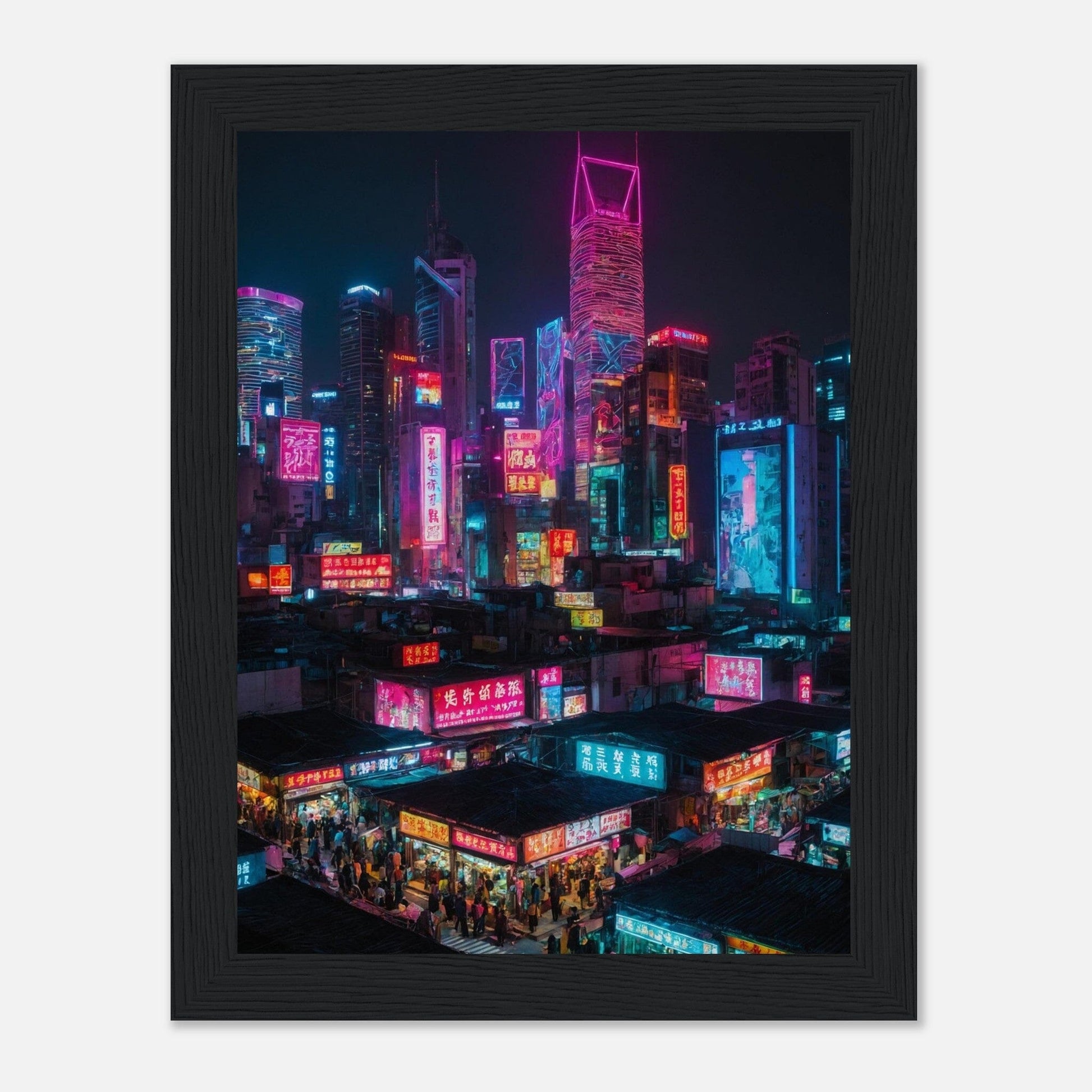 Premium Matte Paper Wooden Framed Poster - Exklusive Kunst in stilvollen Holzrahmen Print Material Modern Masterpieces 15x20 cm / 6x8″ Black frame 