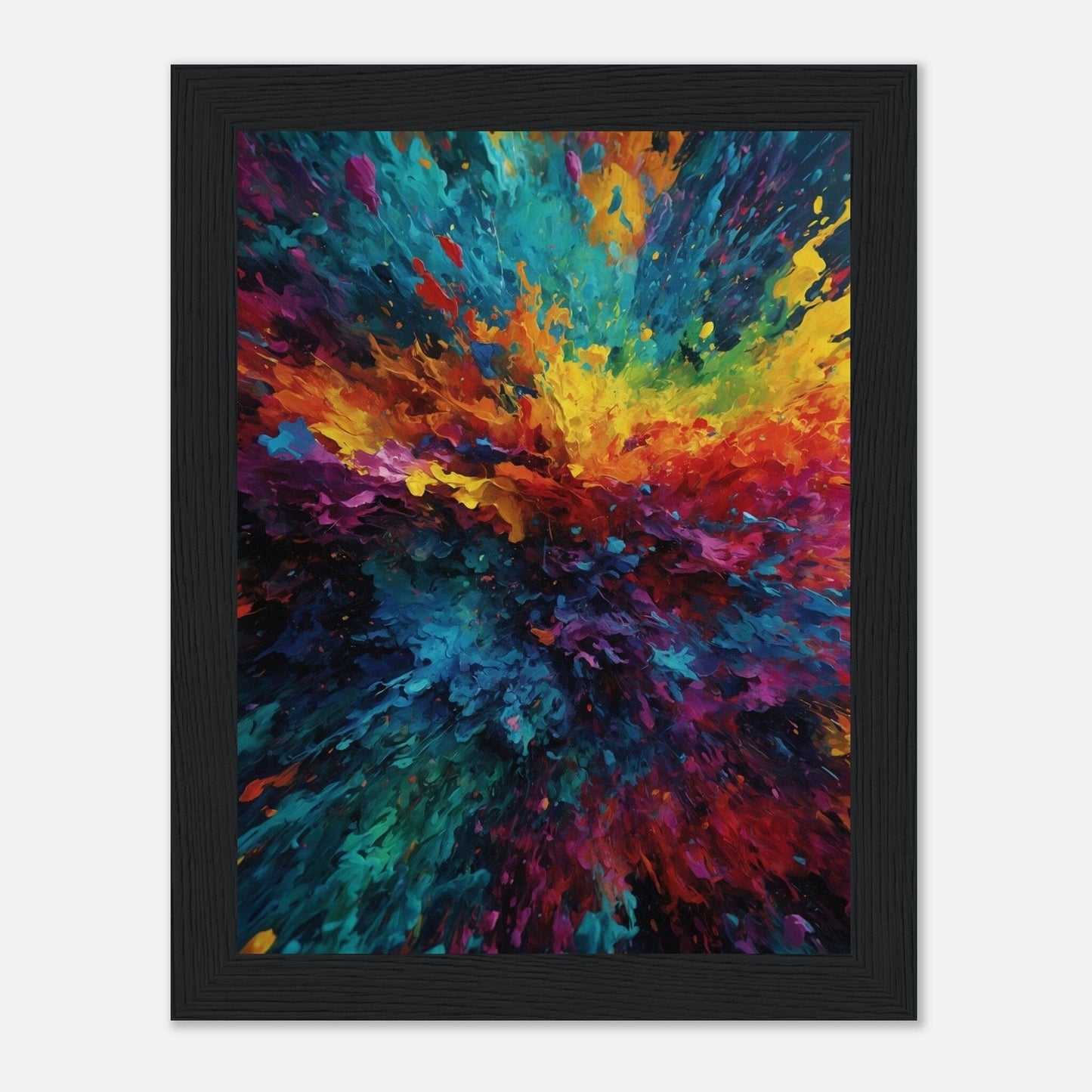 Premium Matte Paper Wooden Framed Poster - Exklusive Kunst in stilvollen Holzrahmen Print Material Modern Masterpieces 15x20 cm / 6x8″ Black frame 