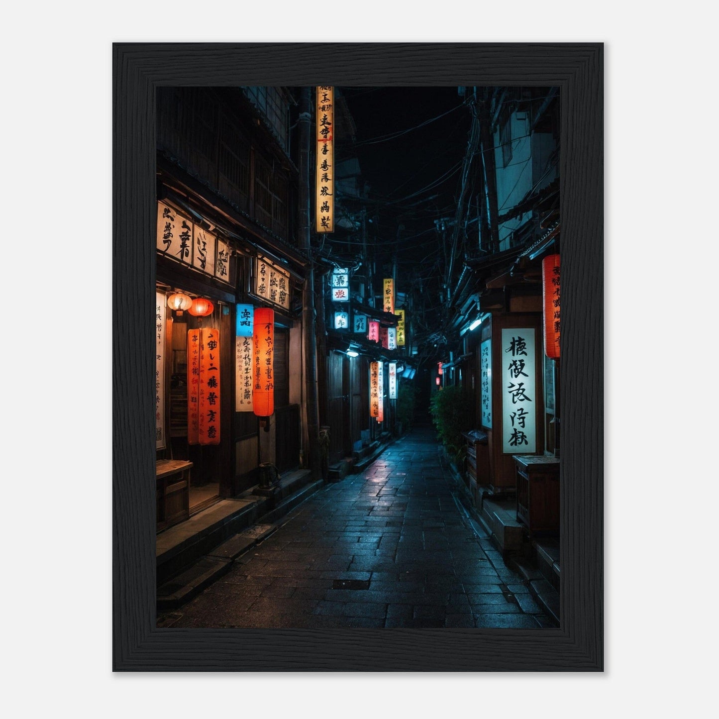 Premium Matte Paper Wooden Framed Poster - Exklusive Kunst in stilvollen Holzrahmen Print Material Modern Masterpieces 15x20 cm / 6x8″ Black frame 