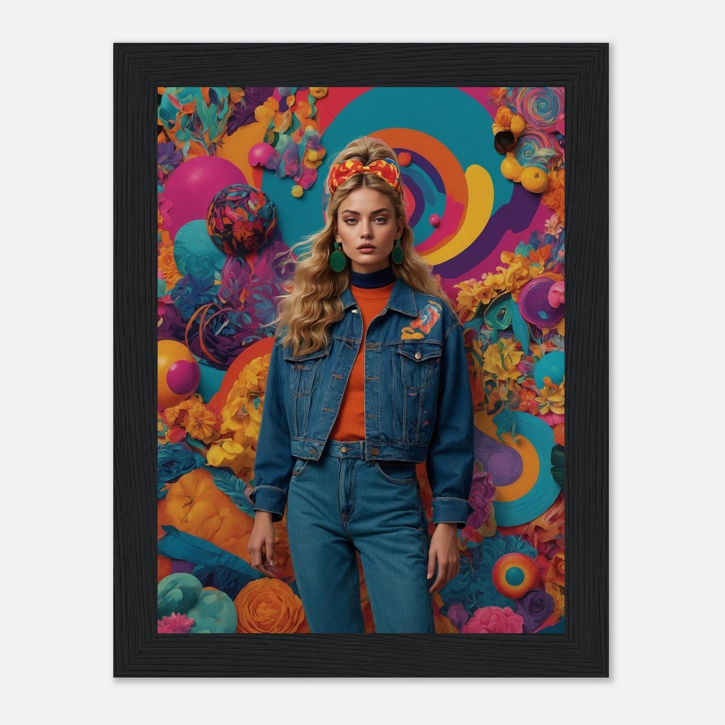 Premium Matte Paper Wooden Framed Poster - Exklusive Kunst in stilvollen Holzrahmen Print Material Modern Masterpieces 15x20 cm / 6x8″ Black frame 