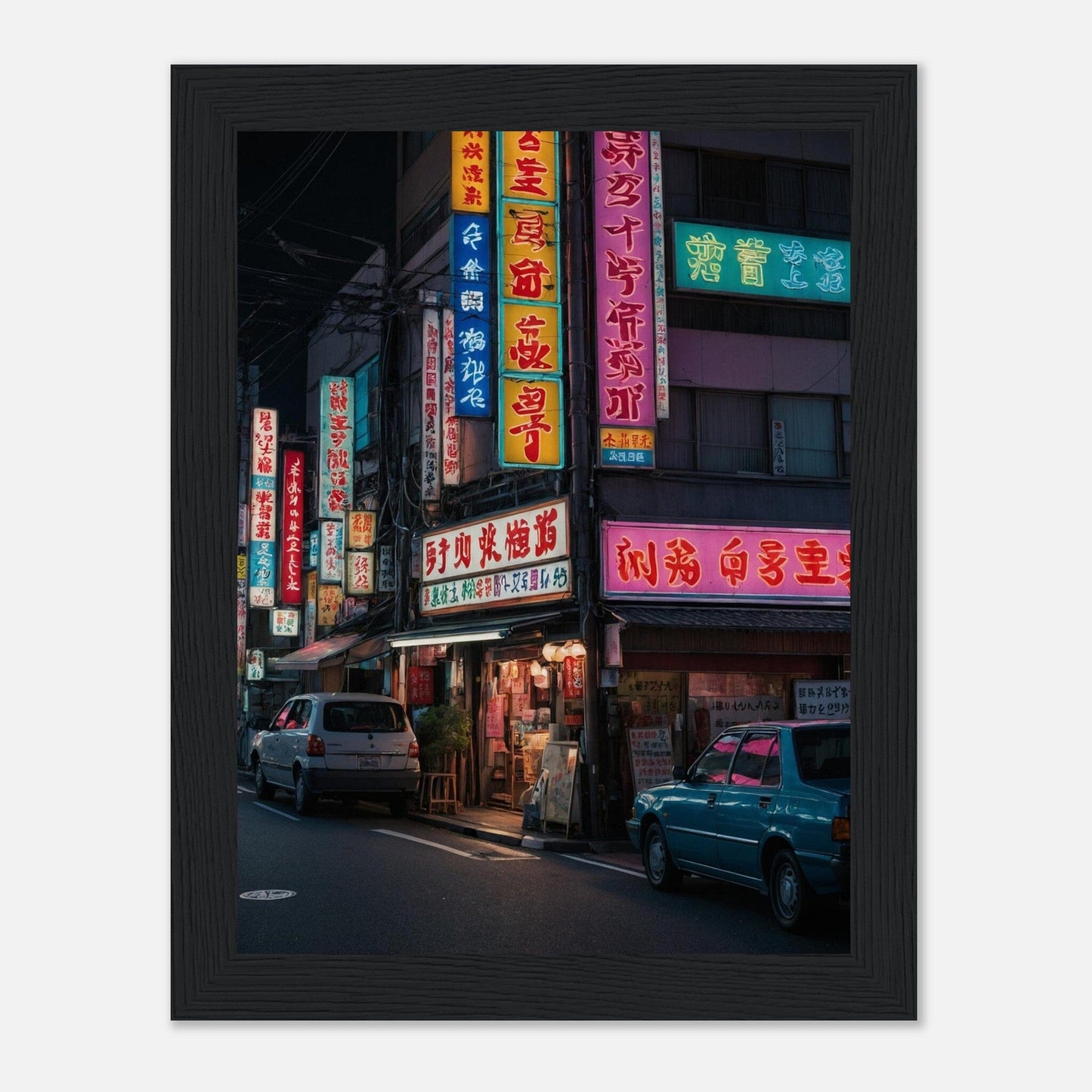 Premium Matte Paper Wooden Framed Poster - Exklusive Kunst in stilvollen Holzrahmen Print Material Modern Masterpieces 15x20 cm / 6x8″ Black frame 