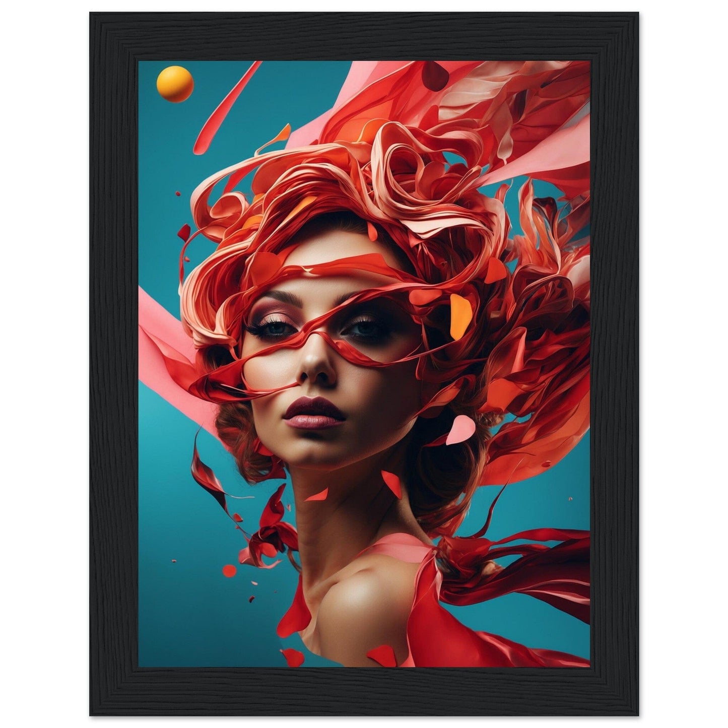 Premium Matte Paper Wooden Framed Poster - Exklusive Kunst in stilvollen Holzrahmen Print Material Modern Masterpieces 15x20 cm / 6x8″ Black frame 