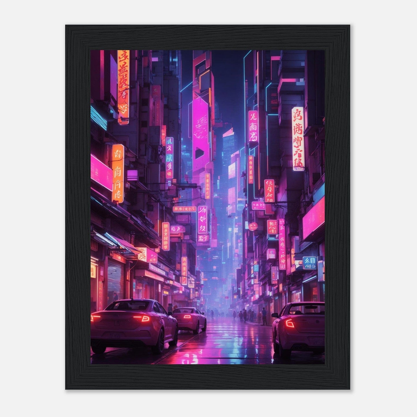 Premium Matte Paper Wooden Framed Poster - Exklusive Kunst in stilvollen Holzrahmen Print Material Modern Masterpieces 15x20 cm / 6x8″ Black frame 