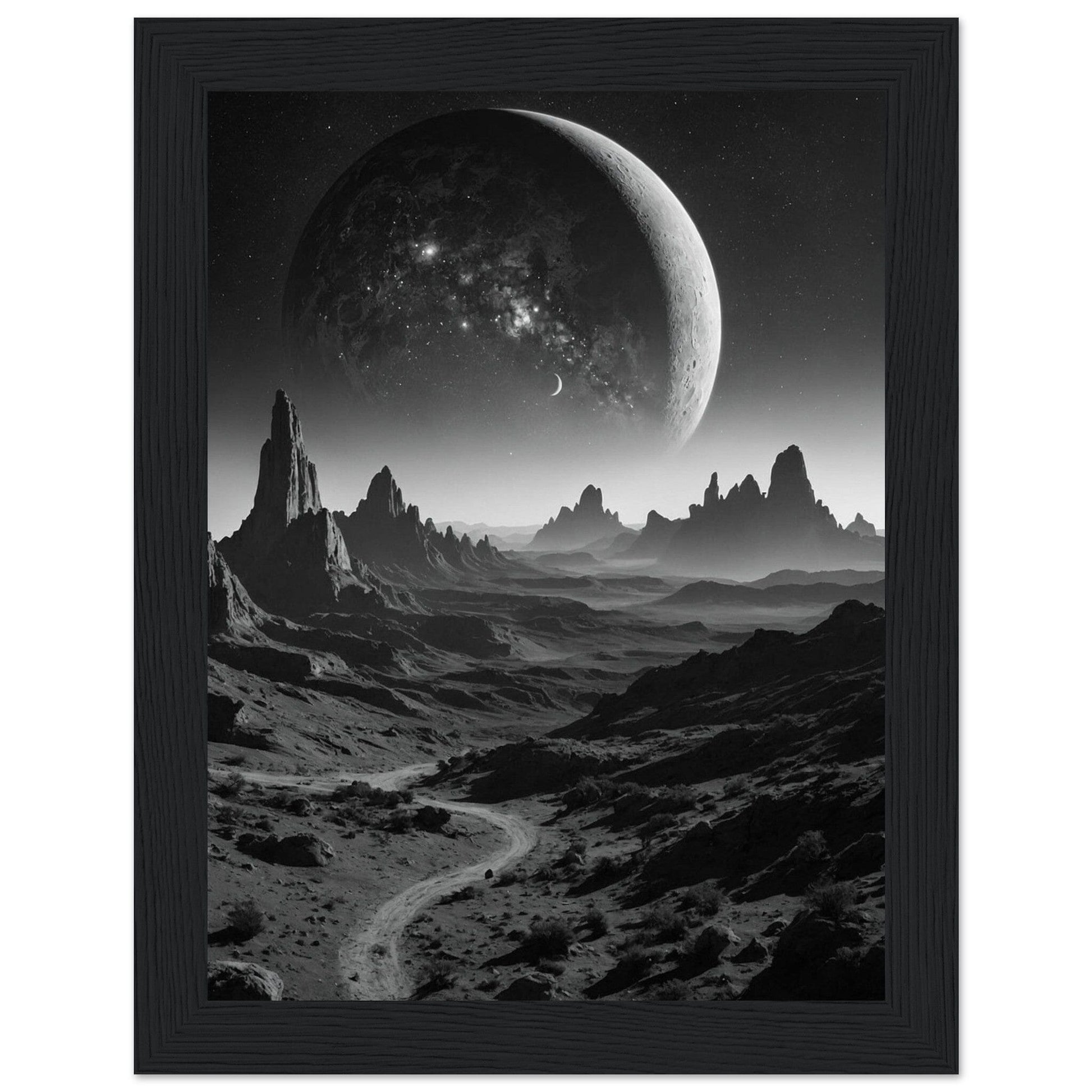 Premium Matte Paper Wooden Framed Poster - Exklusive Kunst in stilvollen Holzrahmen Print Material Modern Masterpieces 15x20 cm / 6x8″ Black frame 