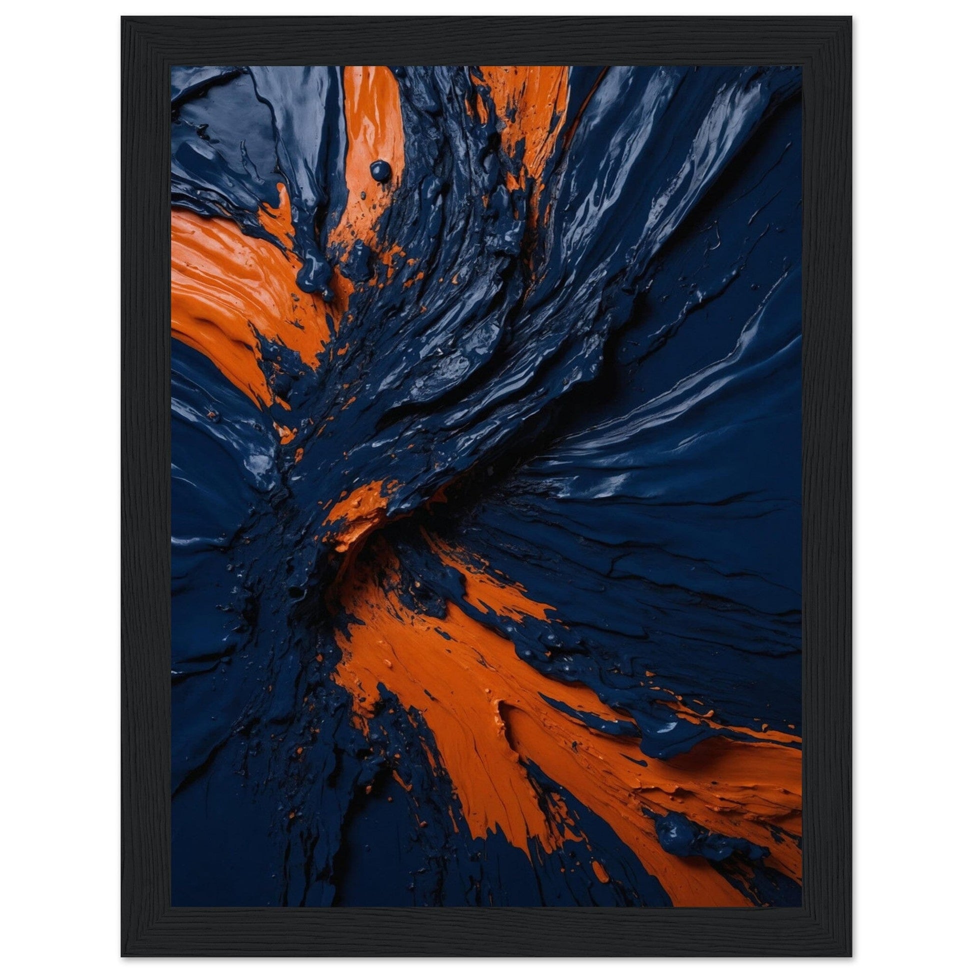 Premium Matte Paper Wooden Framed Poster - Exklusive Kunst in stilvollen Holzrahmen Print Material Modern Masterpieces 15x20 cm / 6x8″ Black frame 