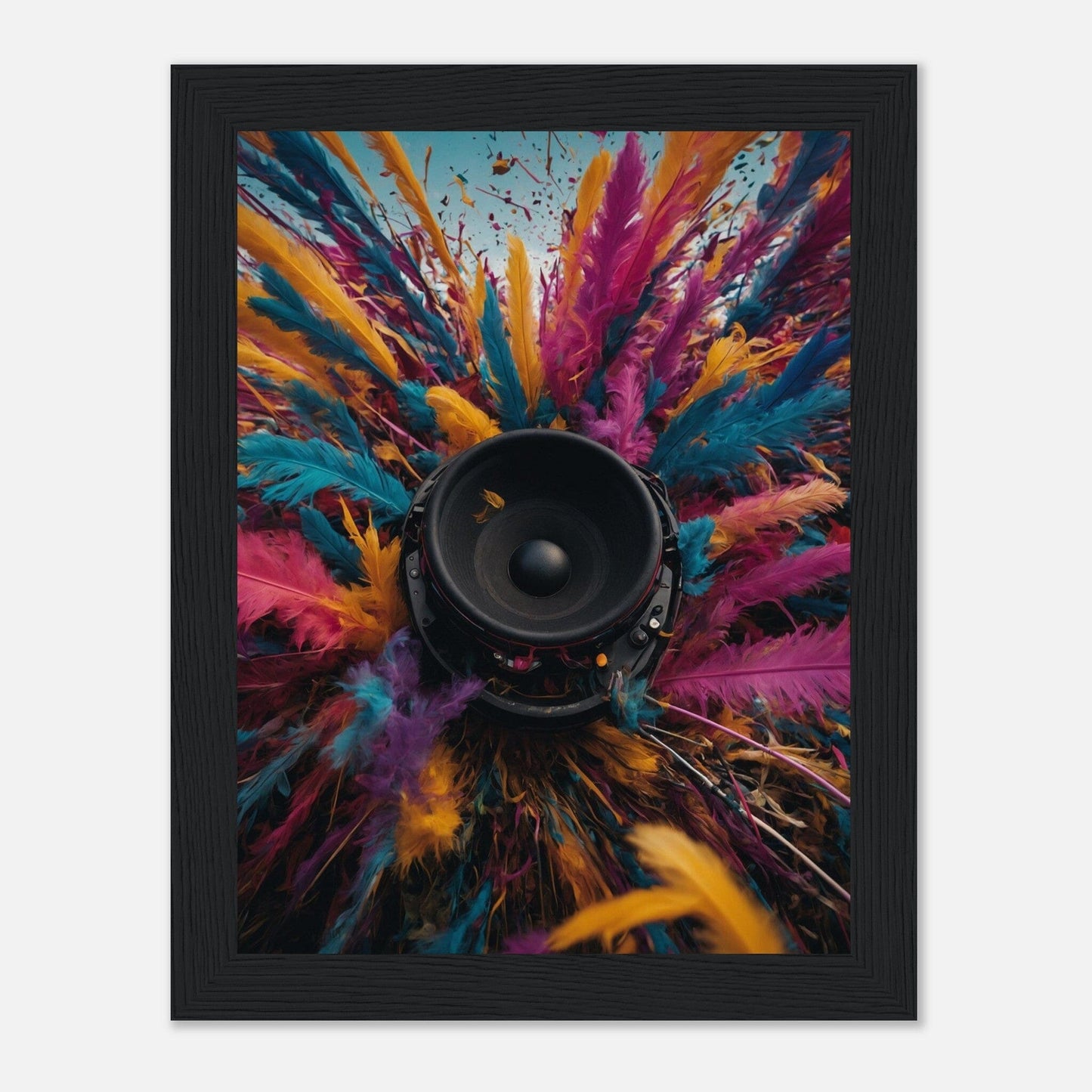 Premium Matte Paper Wooden Framed Poster - Exklusive Kunst in stilvollen Holzrahmen Print Material Modern Masterpieces 15x20 cm / 6x8″ Black frame 