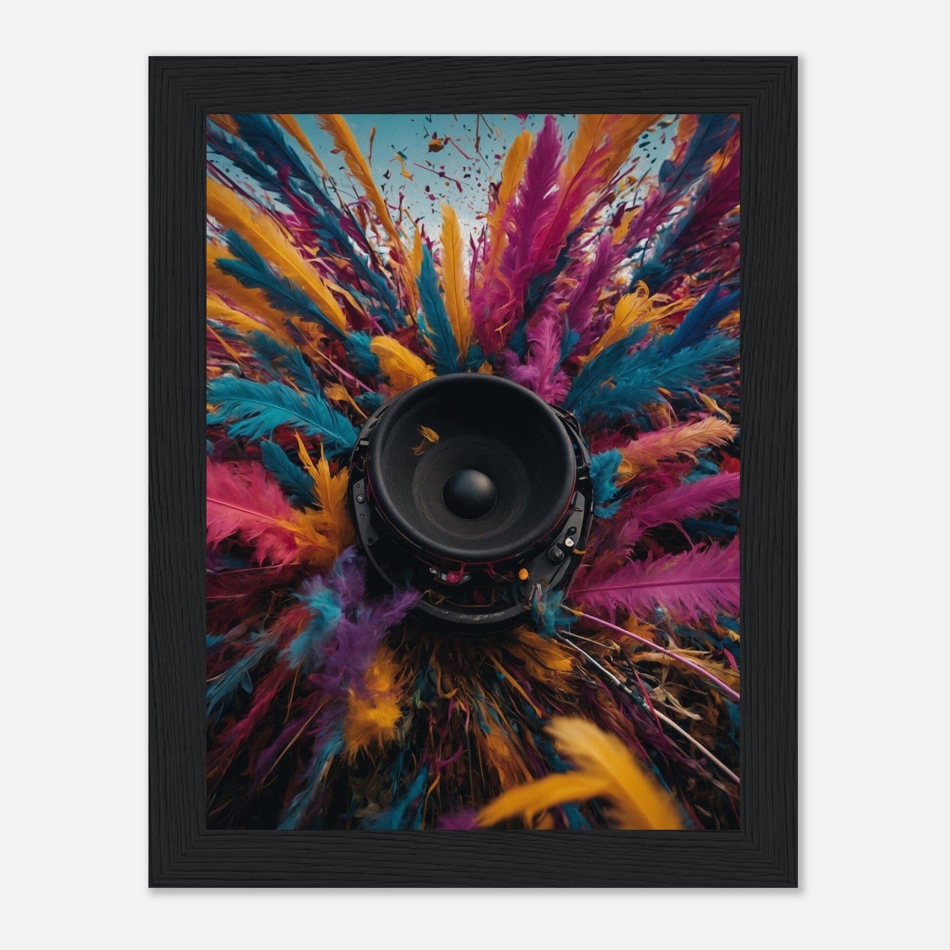 Premium Matte Paper Wooden Framed Poster - Exklusive Kunst in stilvollen Holzrahmen Print Material Modern Masterpieces 15x20 cm / 6x8″ Black frame 