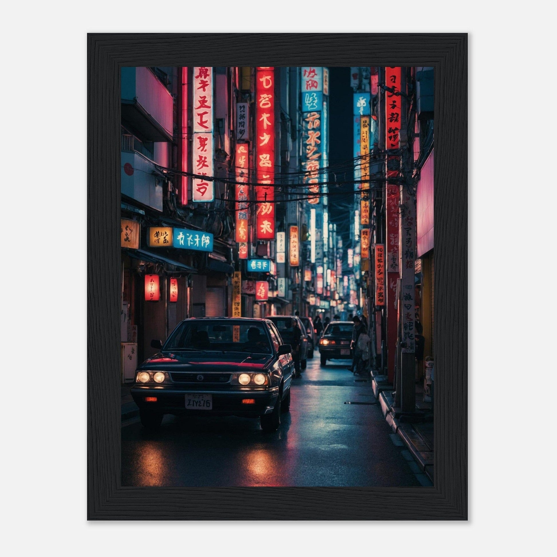Premium Matte Paper Wooden Framed Poster - Exklusive Kunst in stilvollen Holzrahmen Print Material Modern Masterpieces 15x20 cm / 6x8″ Black frame 