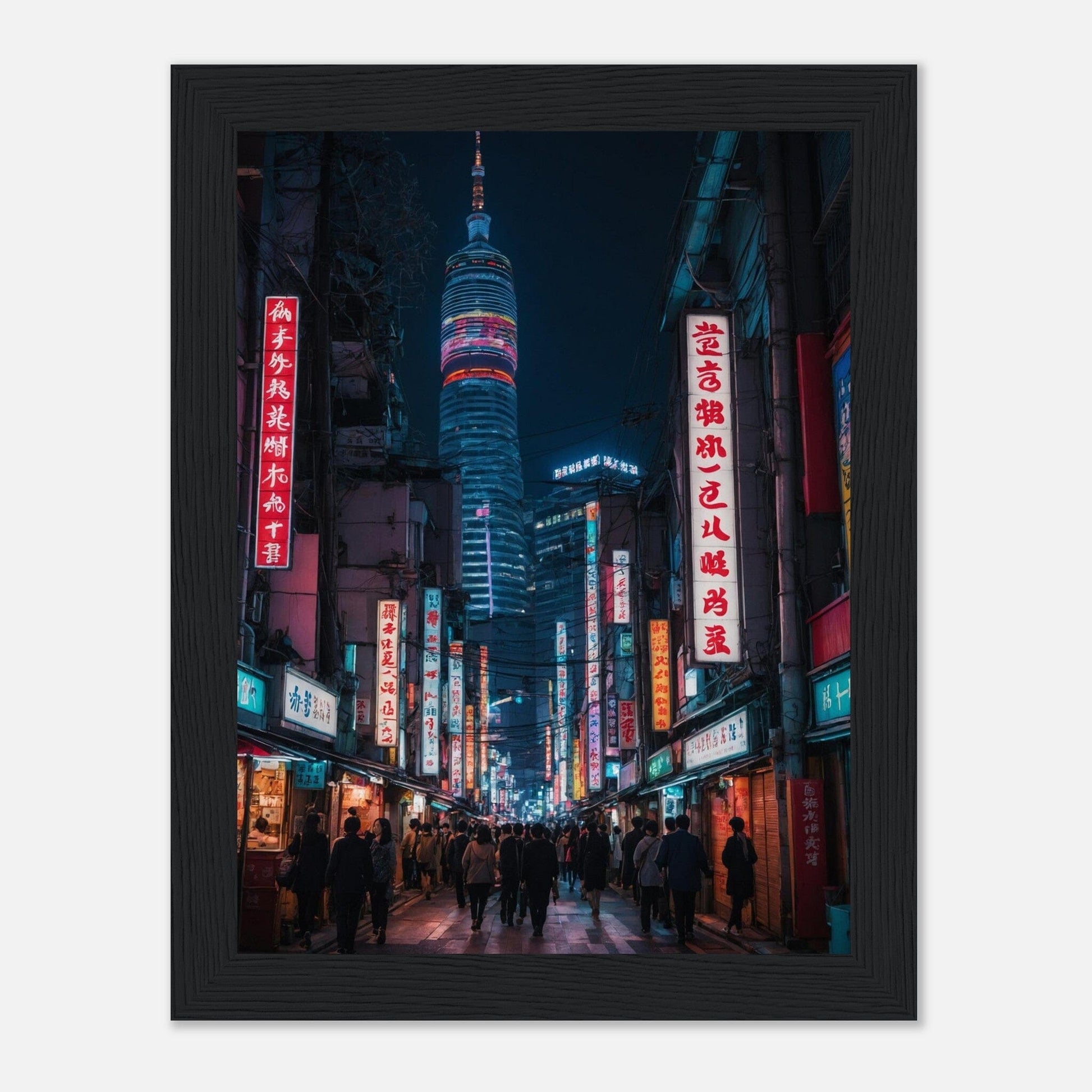 Premium Matte Paper Wooden Framed Poster - Exklusive Kunst in stilvollen Holzrahmen Print Material Modern Masterpieces 15x20 cm / 6x8″ Black frame 