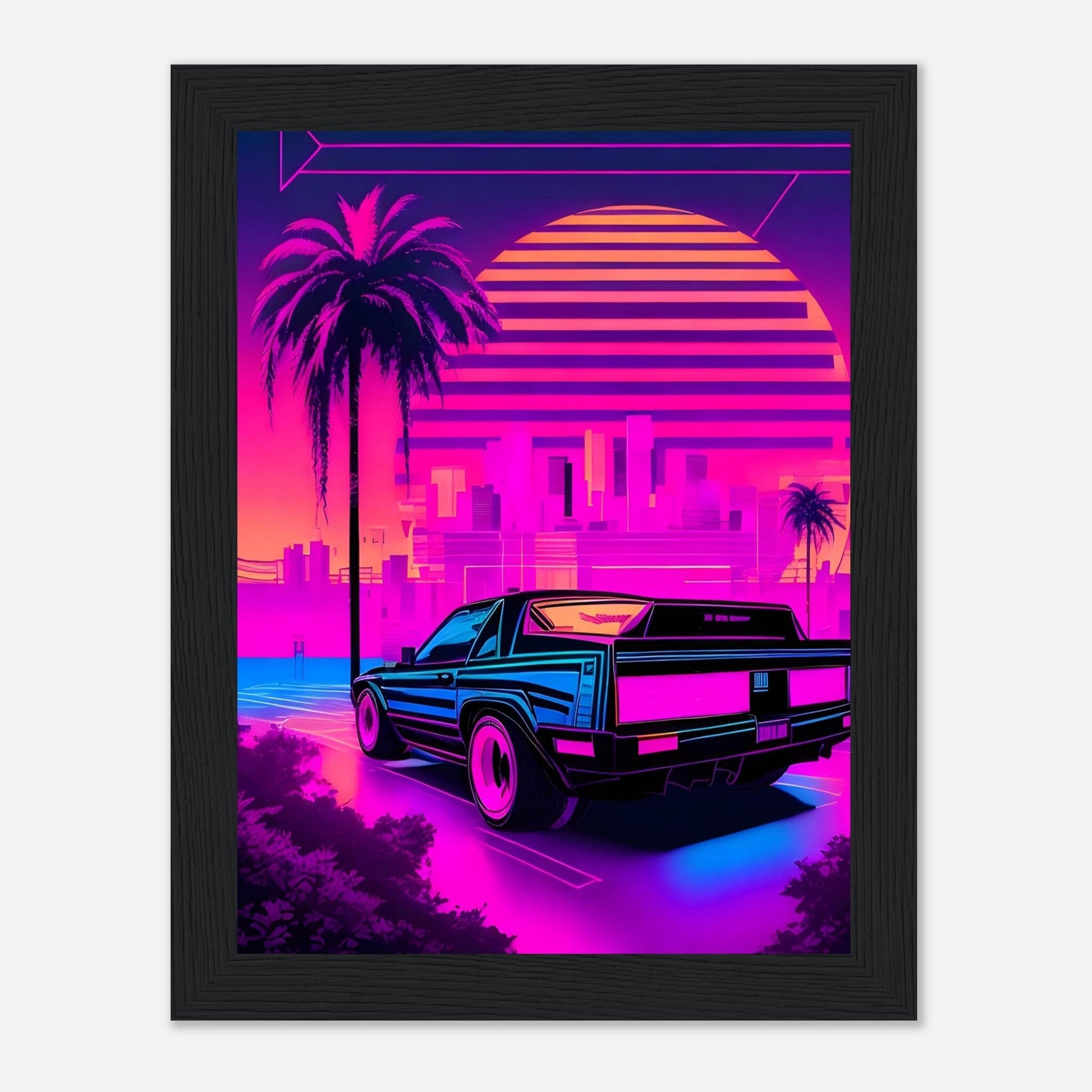 Premium Matte Paper Wooden Framed Poster - Exklusive Kunst in stilvollen Holzrahmen Print Material Modern Masterpieces 15x20 cm / 6x8″ Black frame 