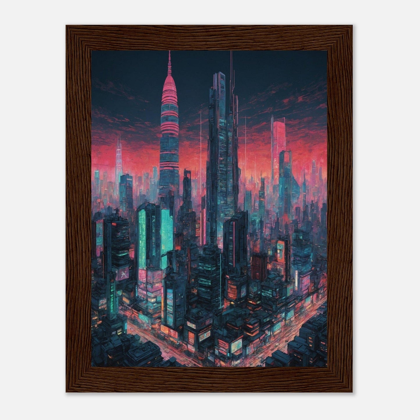Premium Matte Paper Wooden Framed Poster - Exklusive Kunst in stilvollen Holzrahmen Print Material Modern Masterpieces 15x20 cm / 6x8″ Dark wood frame 