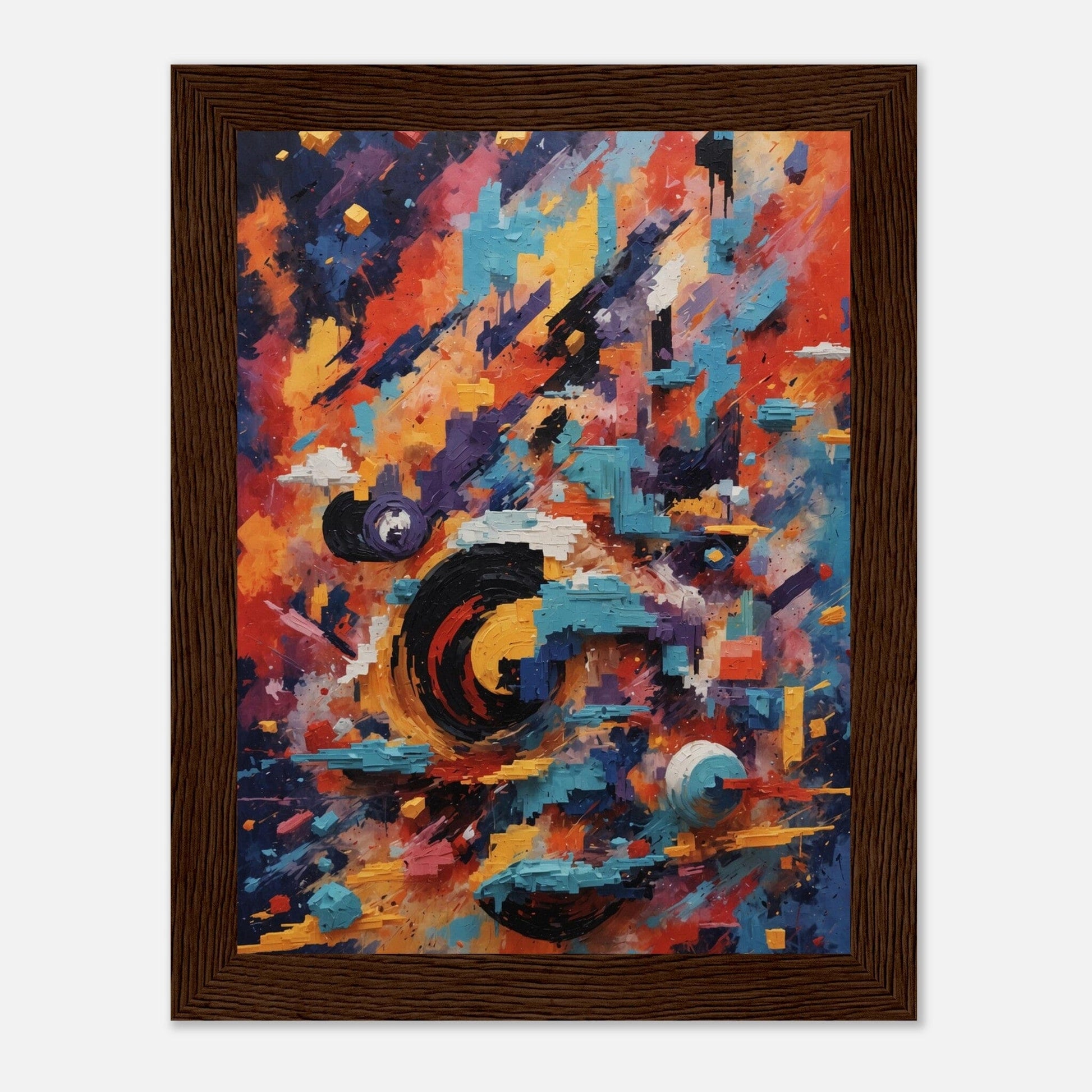 Premium Matte Paper Wooden Framed Poster - Exklusive Kunst in stilvollen Holzrahmen Print Material Modern Masterpieces 15x20 cm / 6x8″ Dark wood frame 