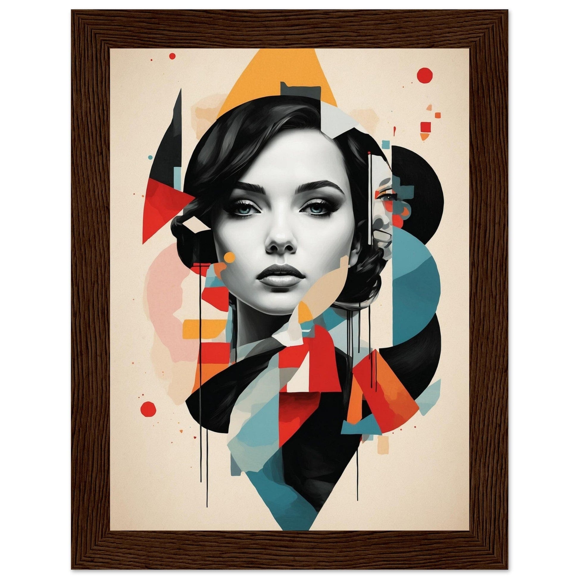 Premium Matte Paper Wooden Framed Poster - Exklusive Kunst in stilvollen Holzrahmen Print Material Modern Masterpieces 15x20 cm / 6x8″ Dark wood frame 