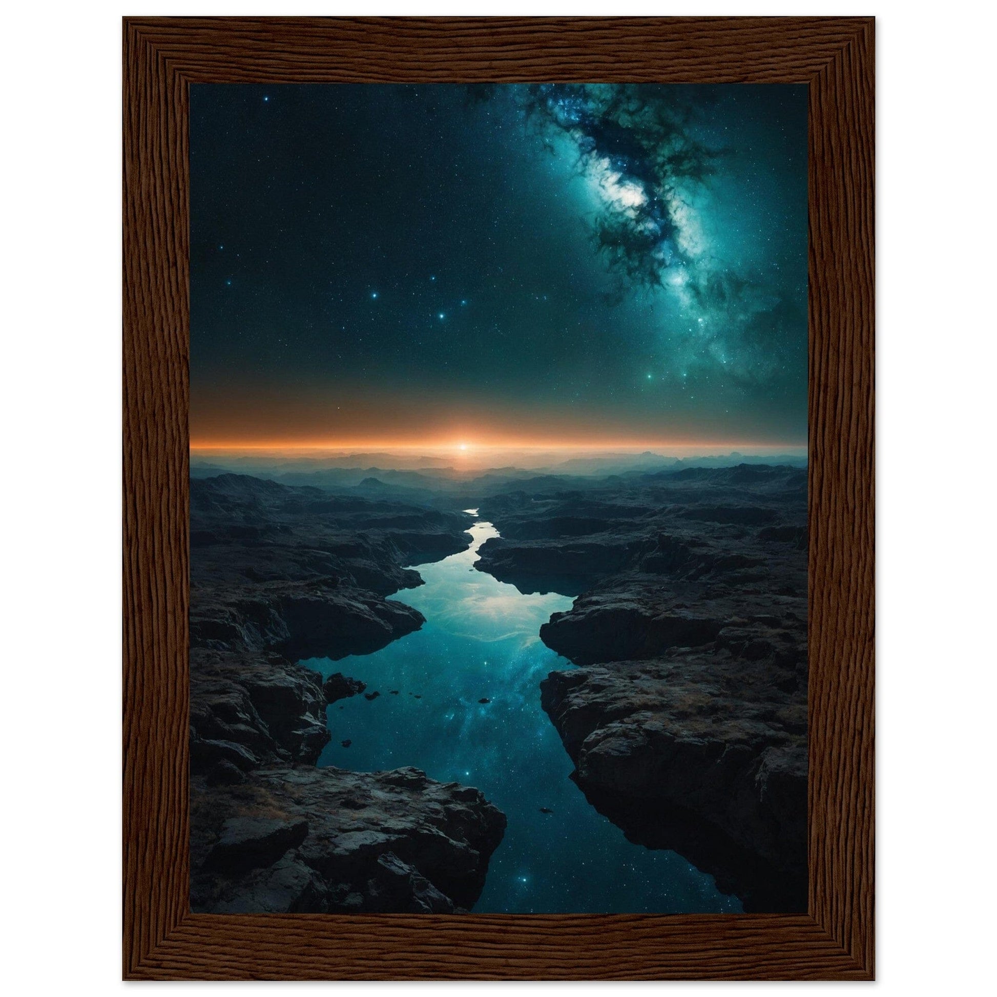 Premium Matte Paper Wooden Framed Poster - Exklusive Kunst in stilvollen Holzrahmen Print Material Modern Masterpieces 15x20 cm / 6x8″ Dark wood frame 