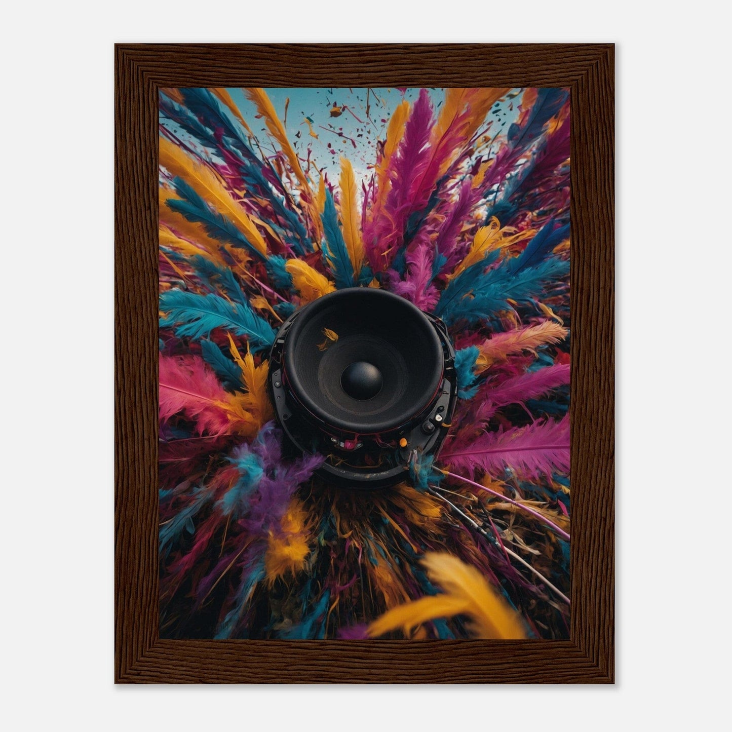 Premium Matte Paper Wooden Framed Poster - Exklusive Kunst in stilvollen Holzrahmen Print Material Modern Masterpieces 15x20 cm / 6x8″ Dark wood frame 