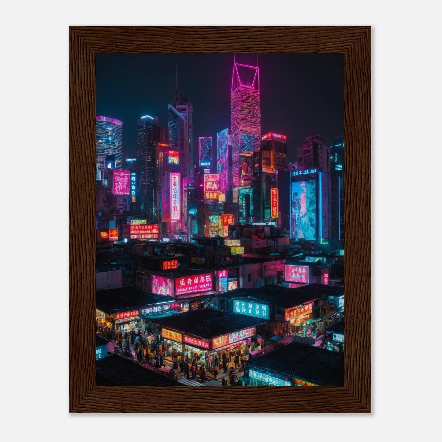 Premium Matte Paper Wooden Framed Poster - Exklusive Kunst in stilvollen Holzrahmen Print Material Modern Masterpieces 15x20 cm / 6x8″ Dark wood frame 