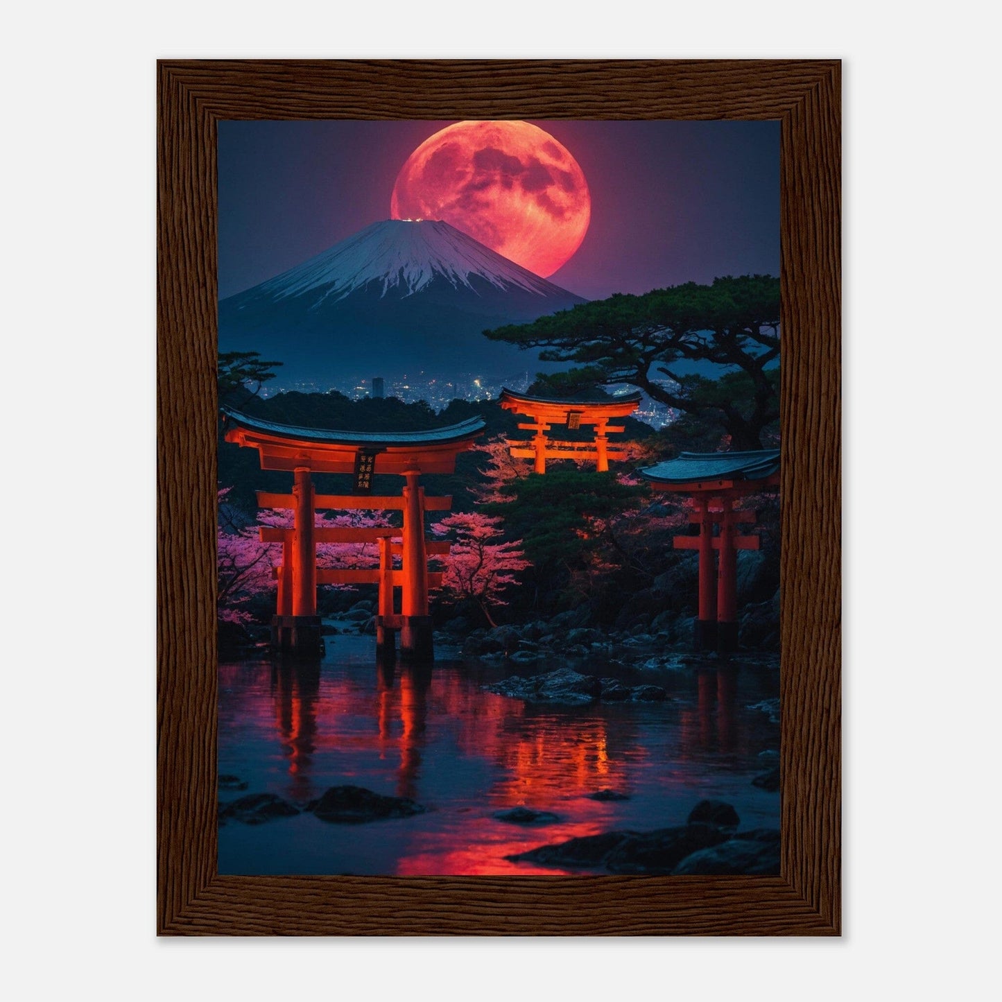 Premium Matte Paper Wooden Framed Poster - Exklusive Kunst in stilvollen Holzrahmen Print Material Modern Masterpieces 15x20 cm / 6x8″ Dark wood frame 